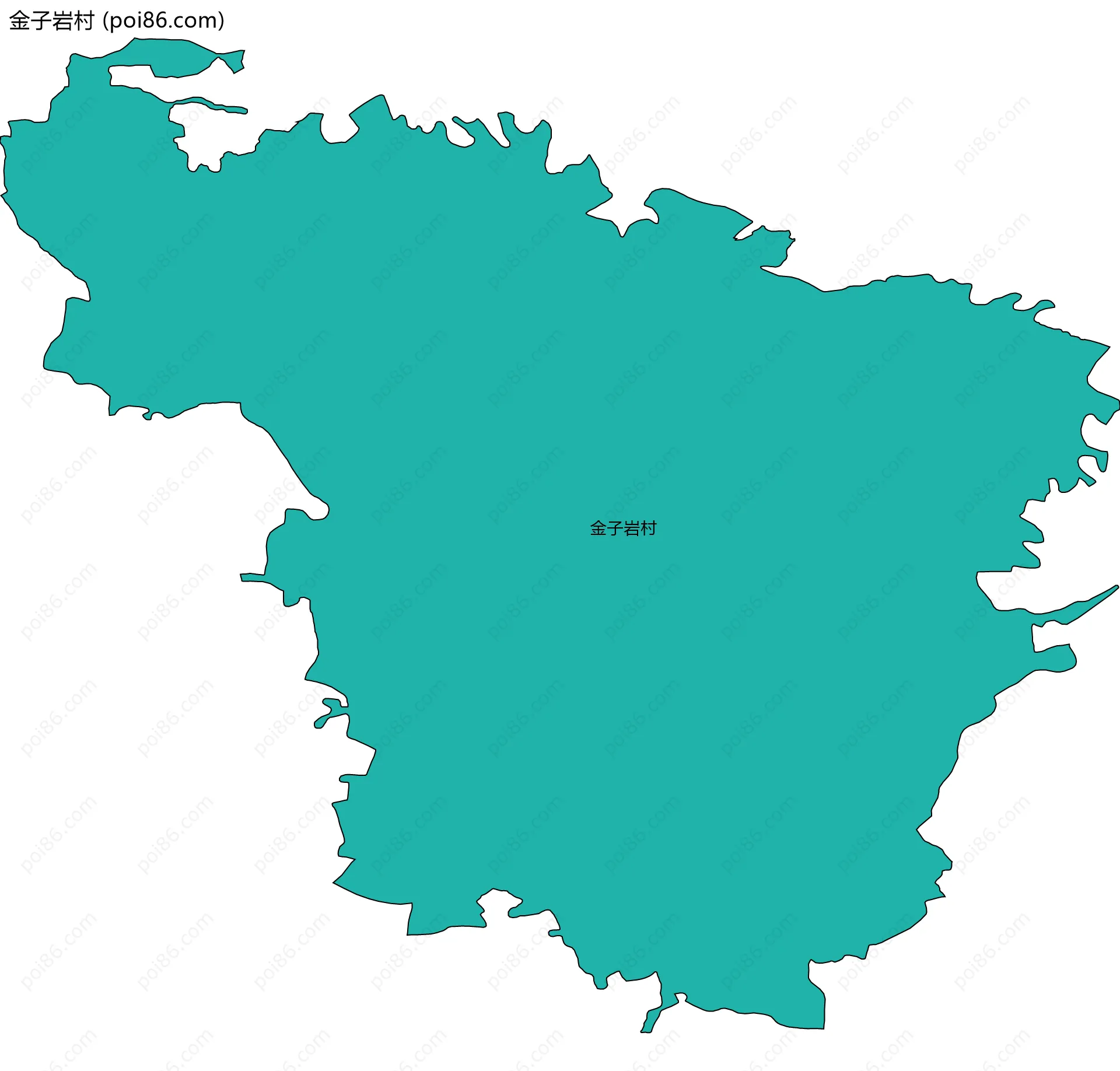 金子岩村边界地图