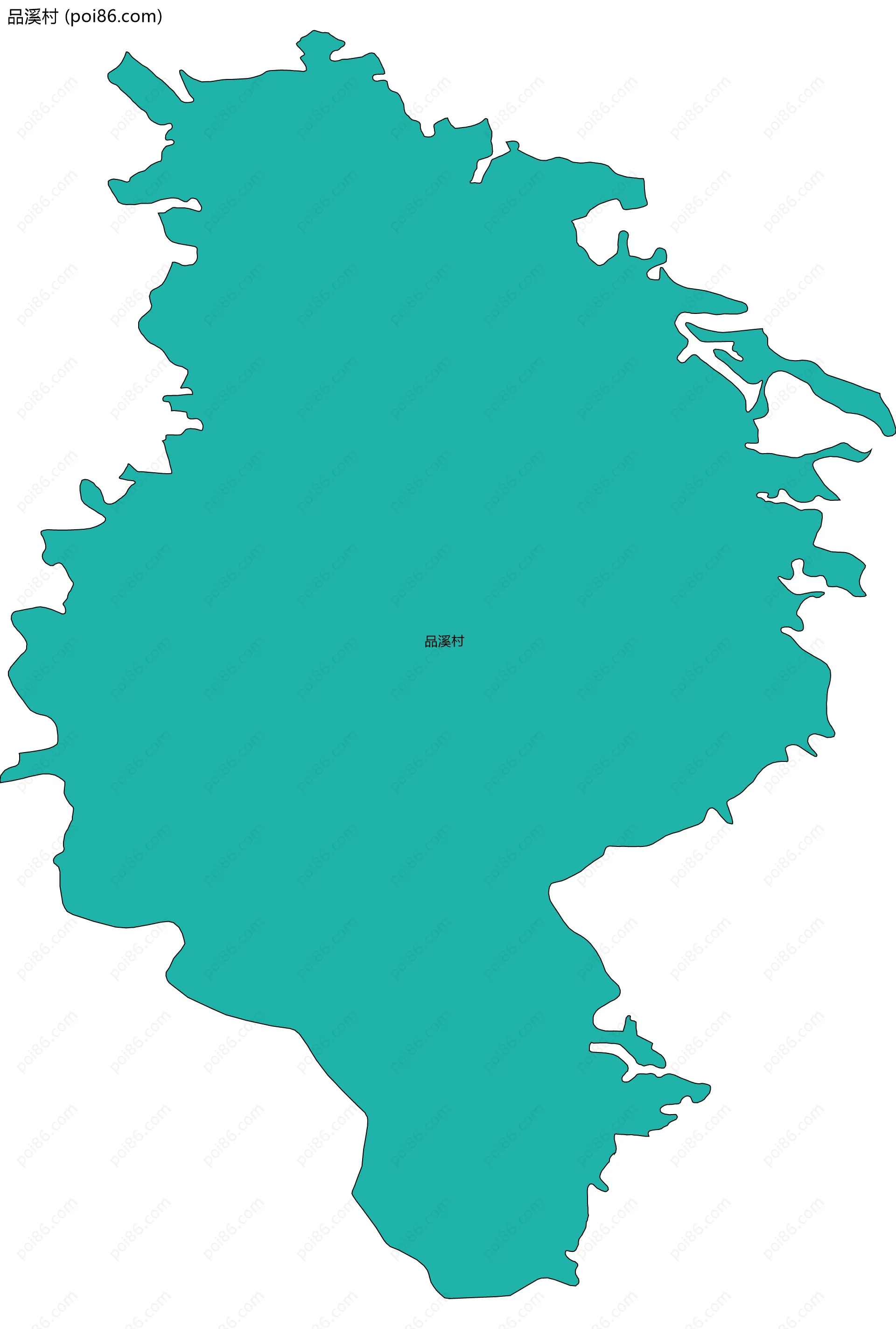 品溪村边界地图