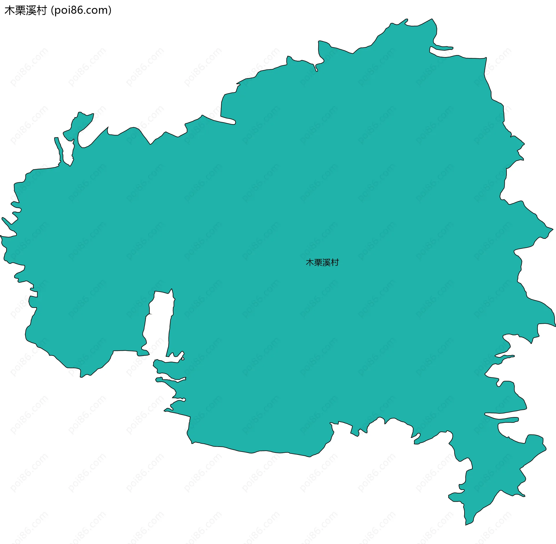 木栗溪村边界地图