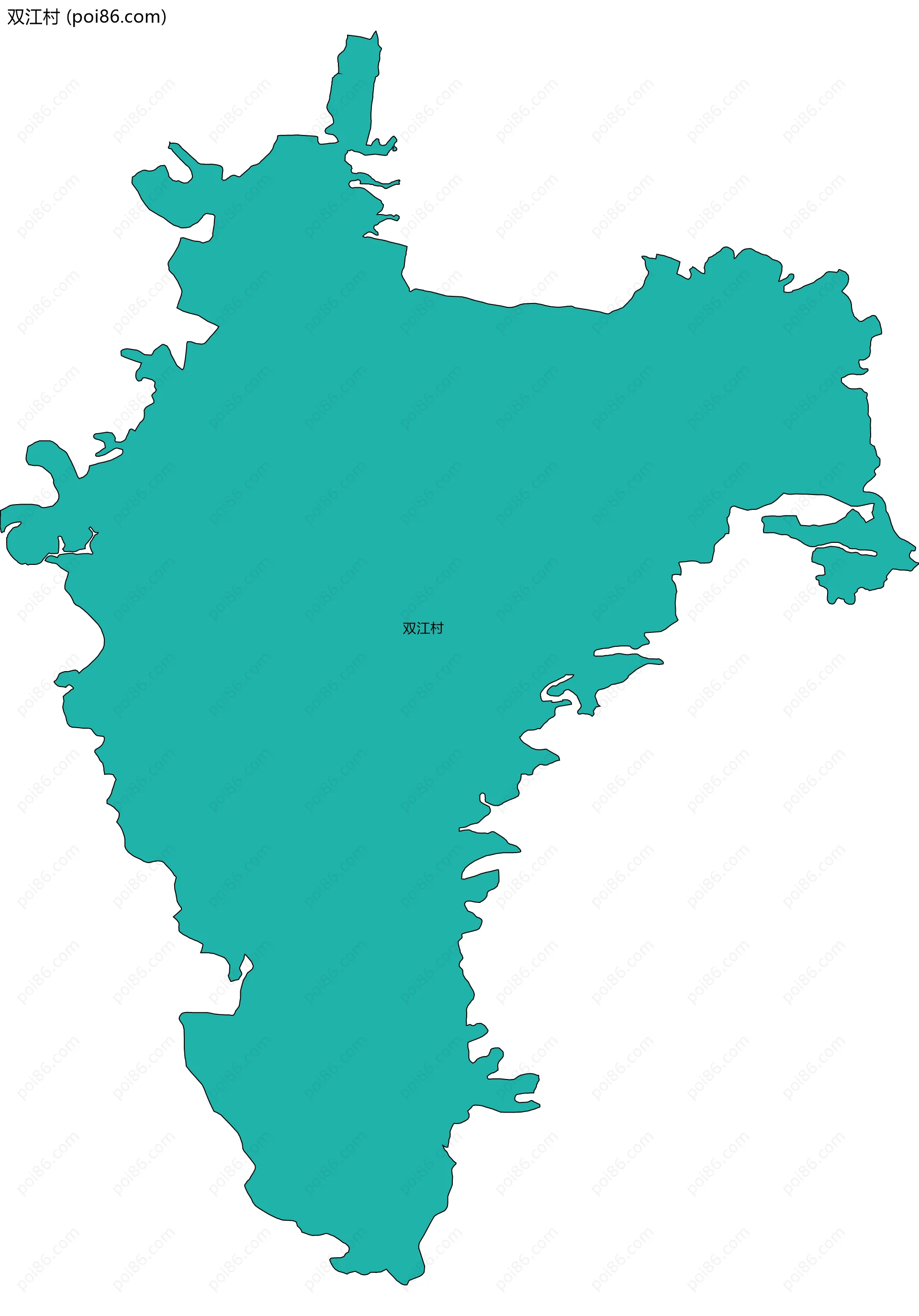 双江村边界地图
