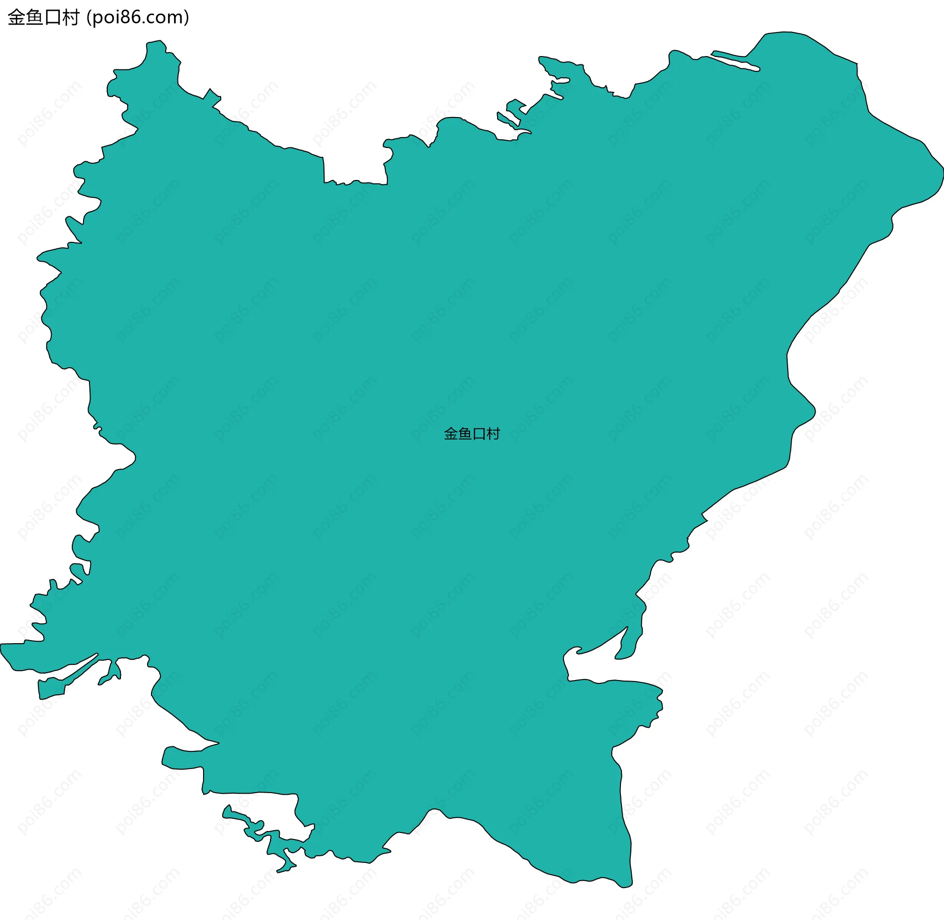 金鱼口村边界地图