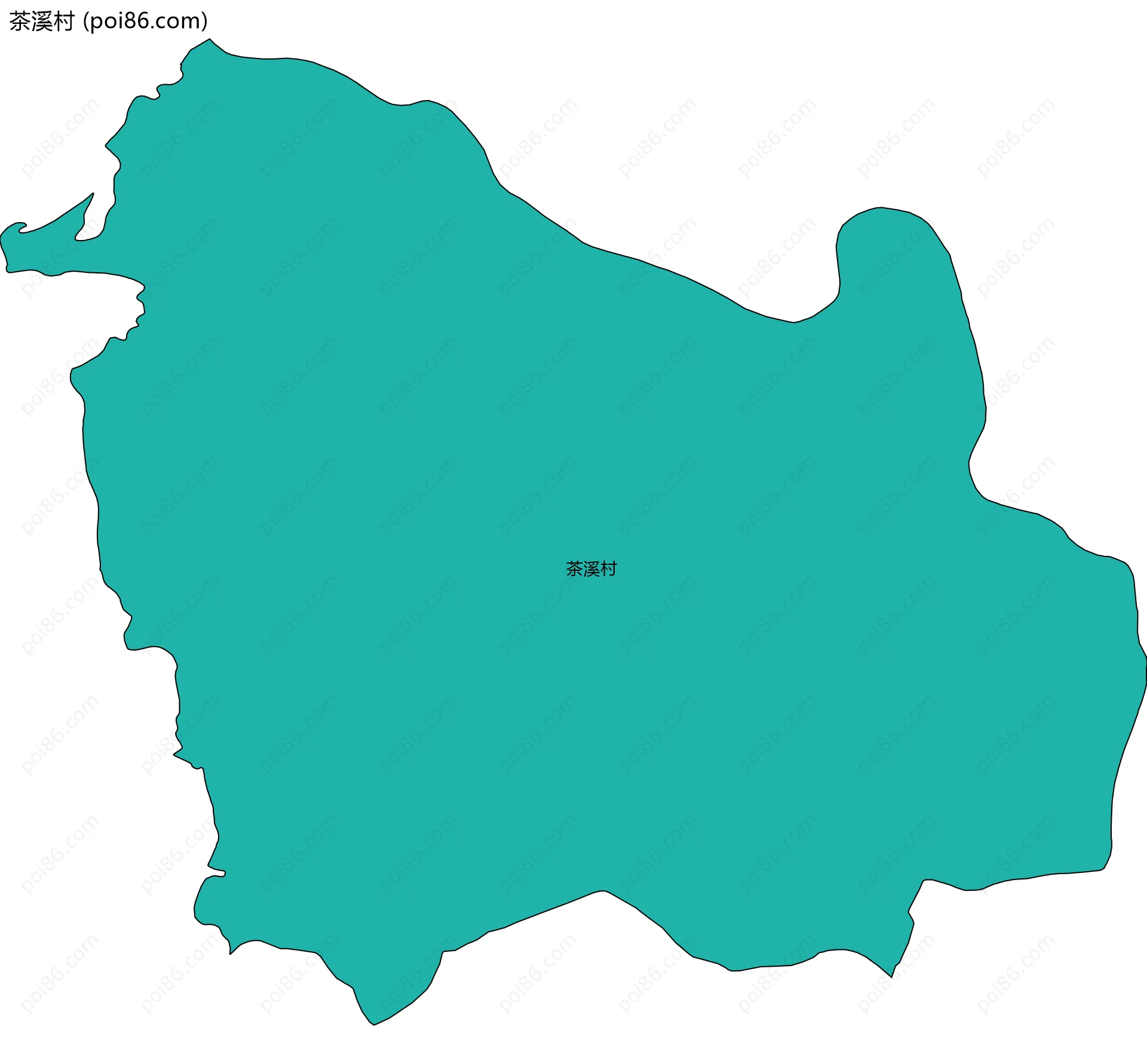 茶溪村边界地图
