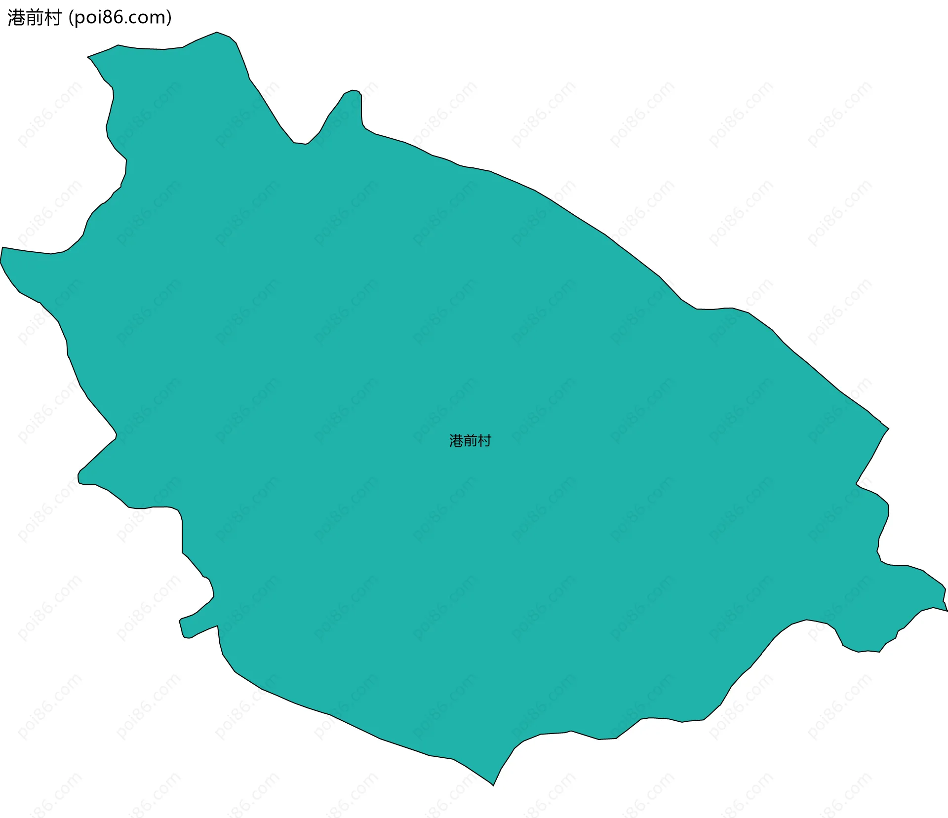 港前村边界地图