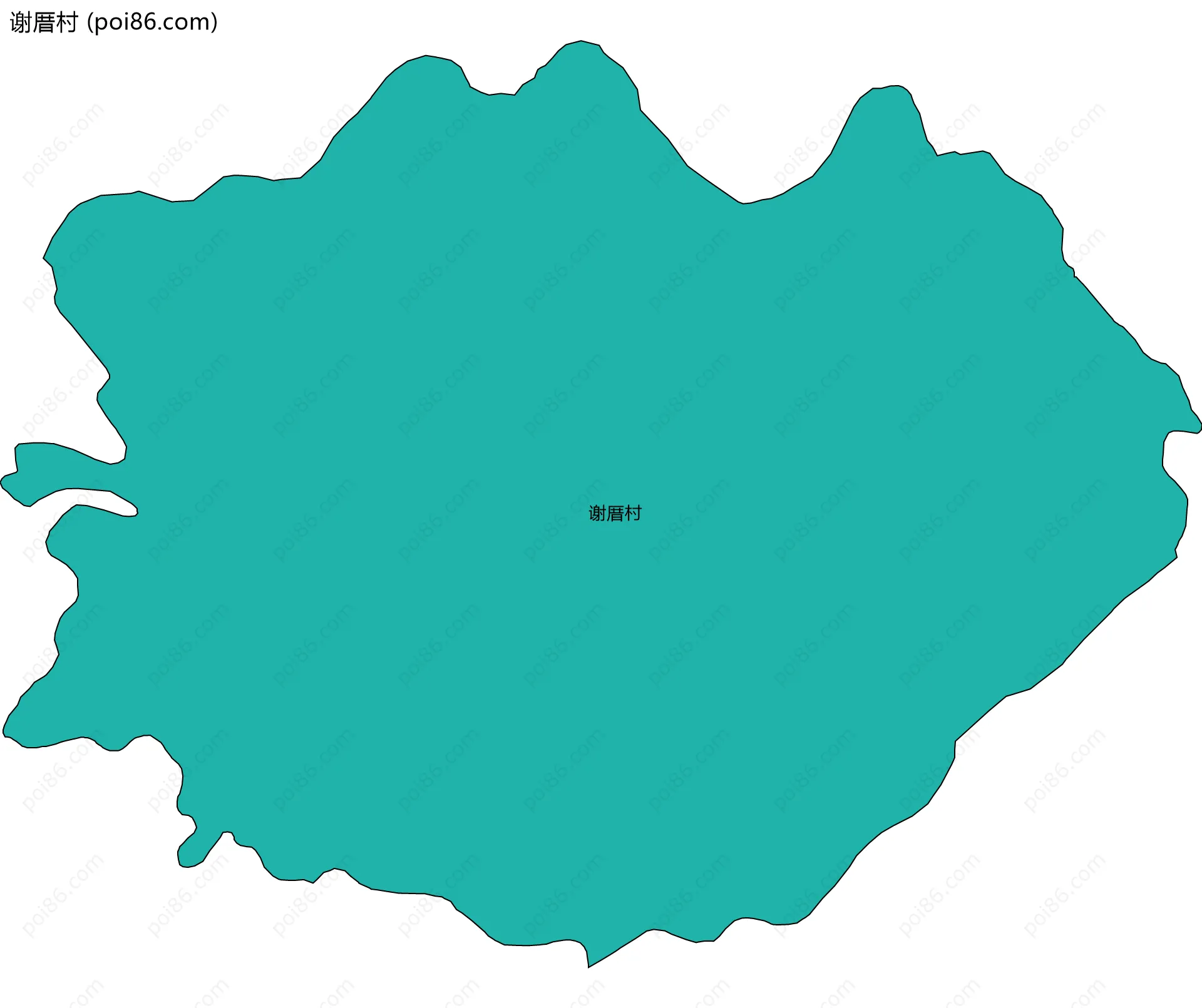 谢厝村边界地图