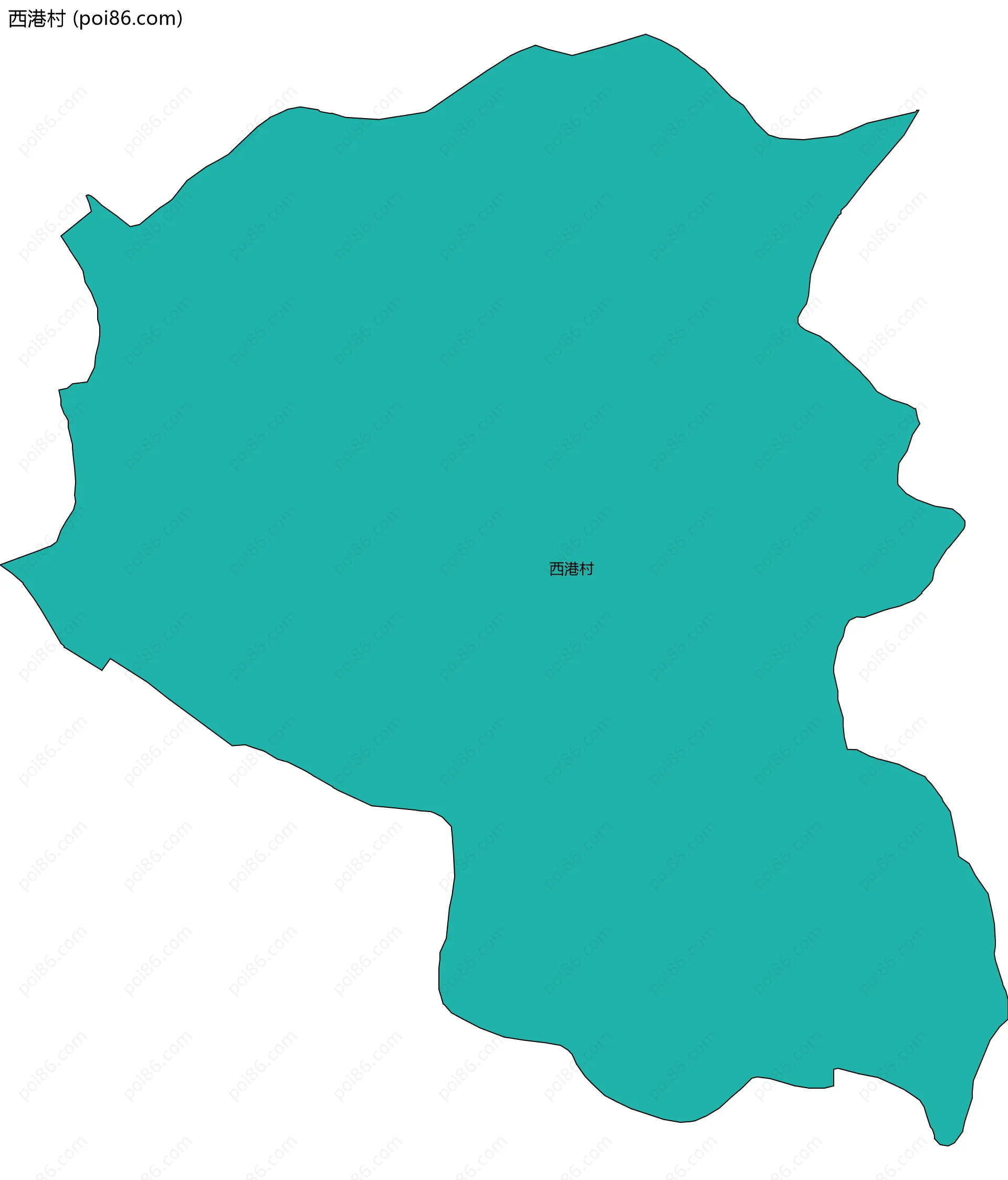 西港村边界地图