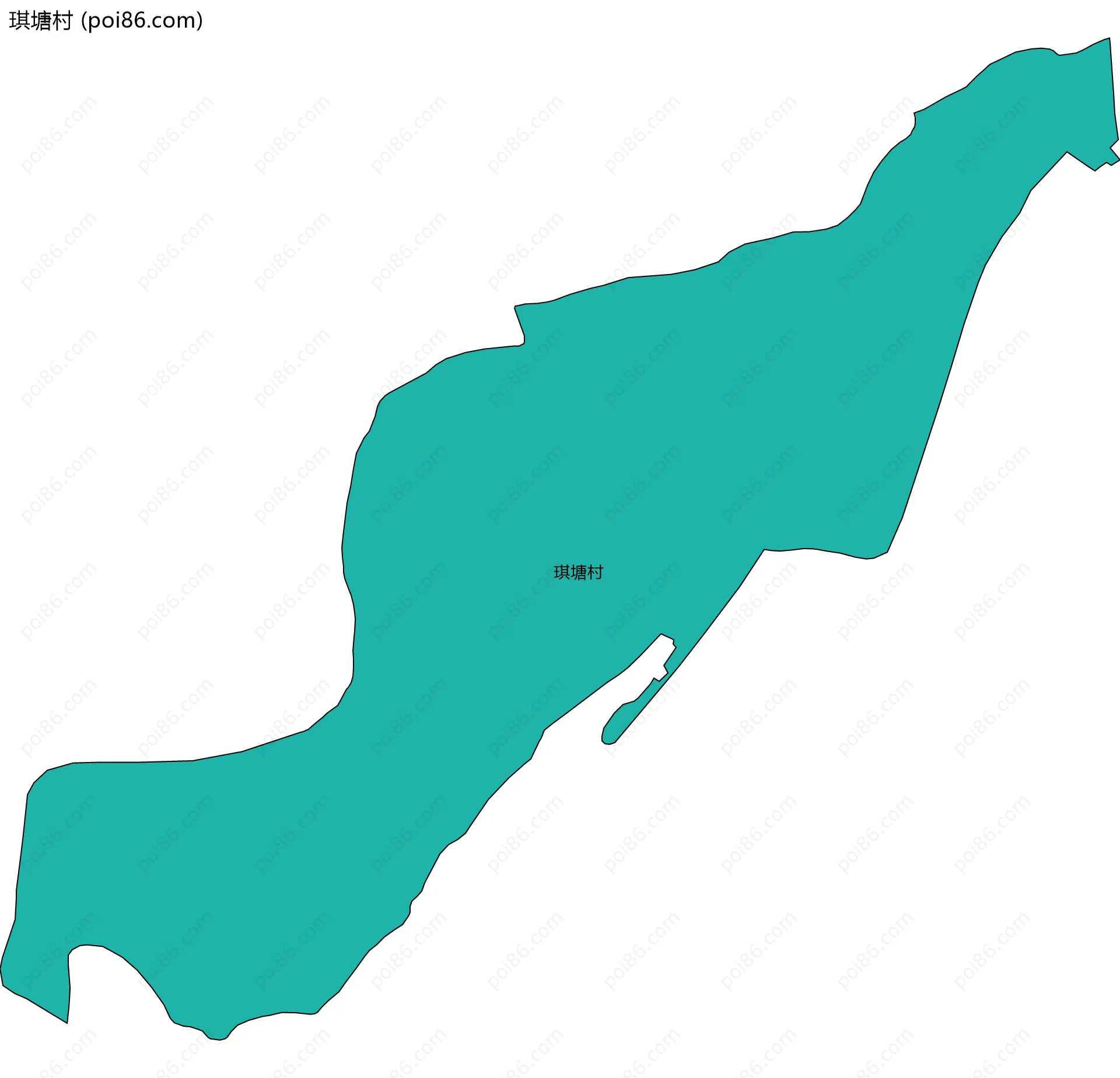 琪塘村边界地图