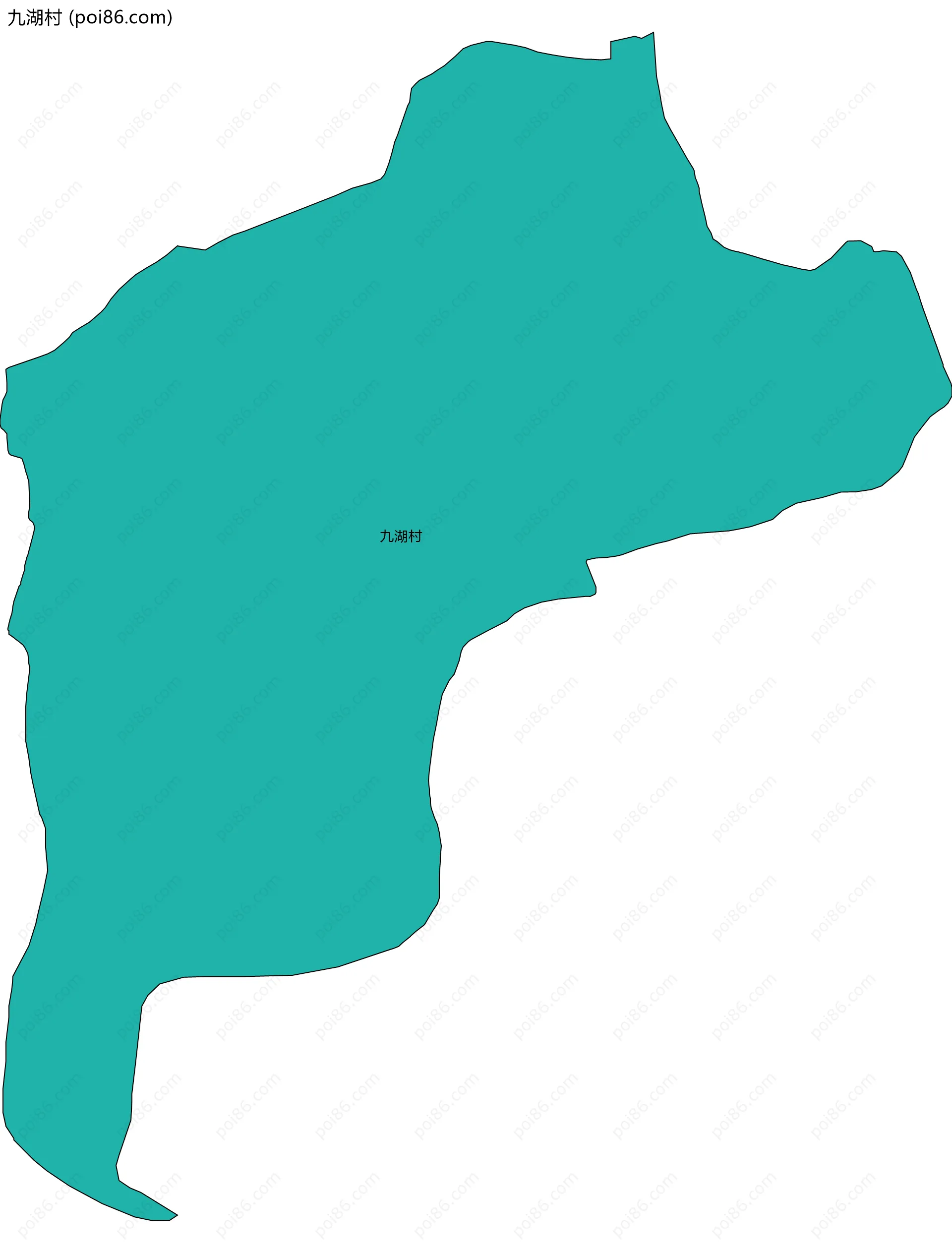 九湖村边界地图