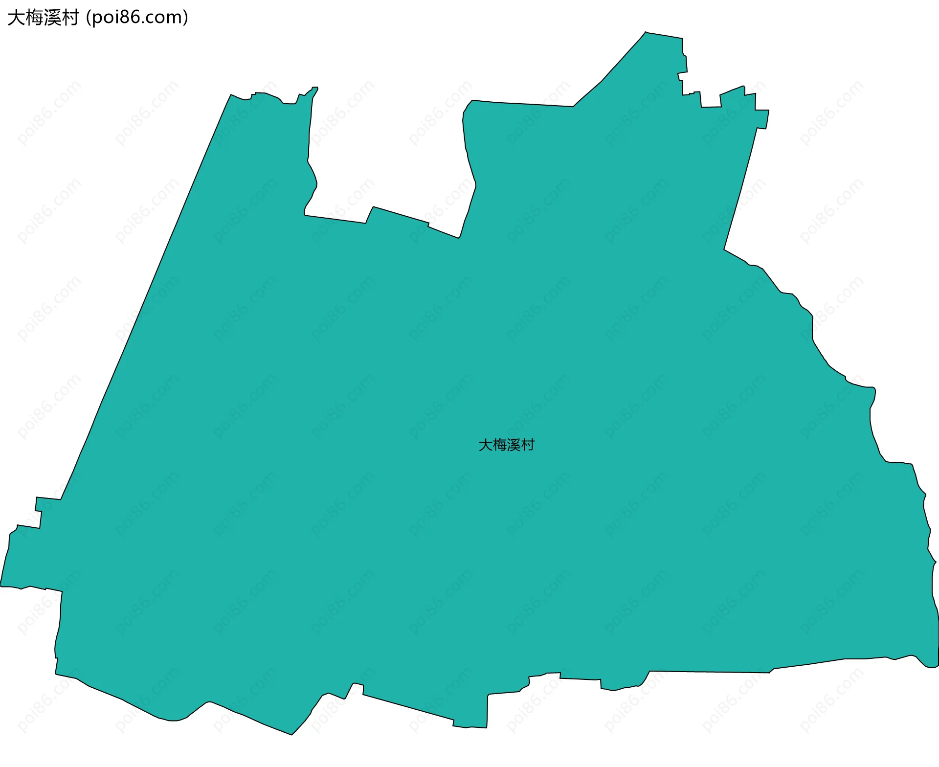 大梅溪村边界地图