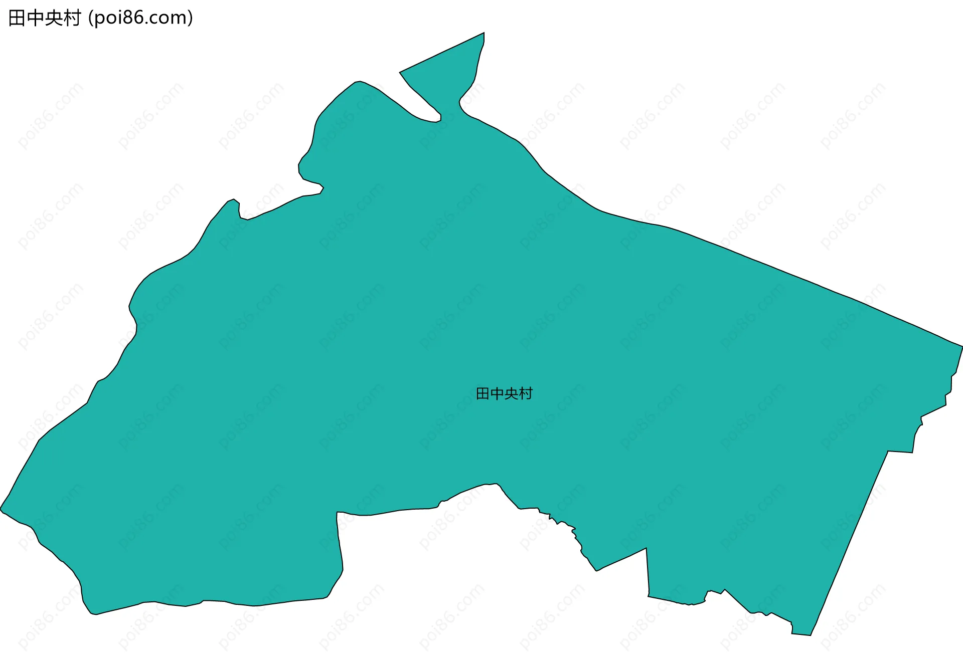 田中央村边界地图