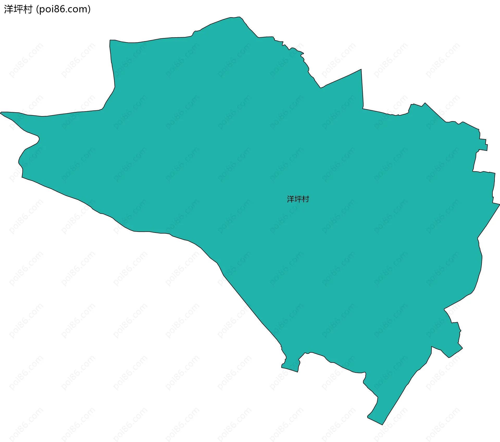洋坪村边界地图