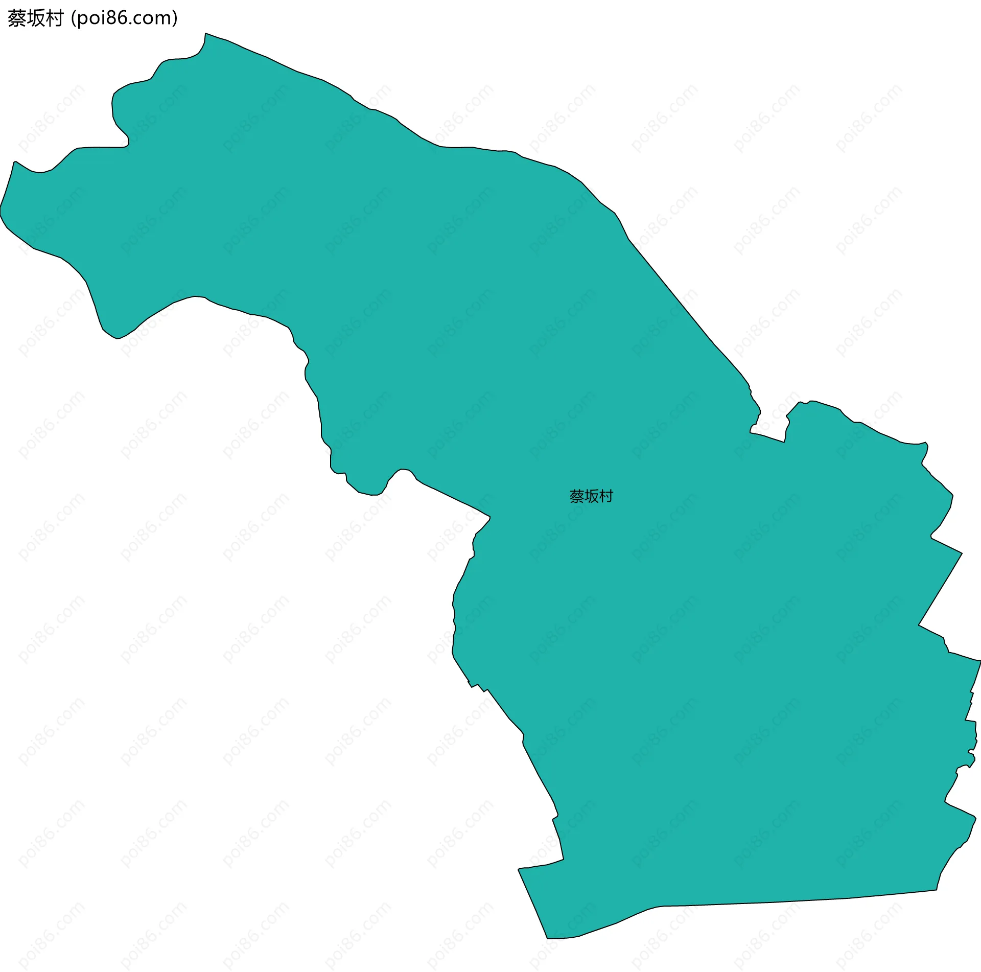 蔡坂村边界地图