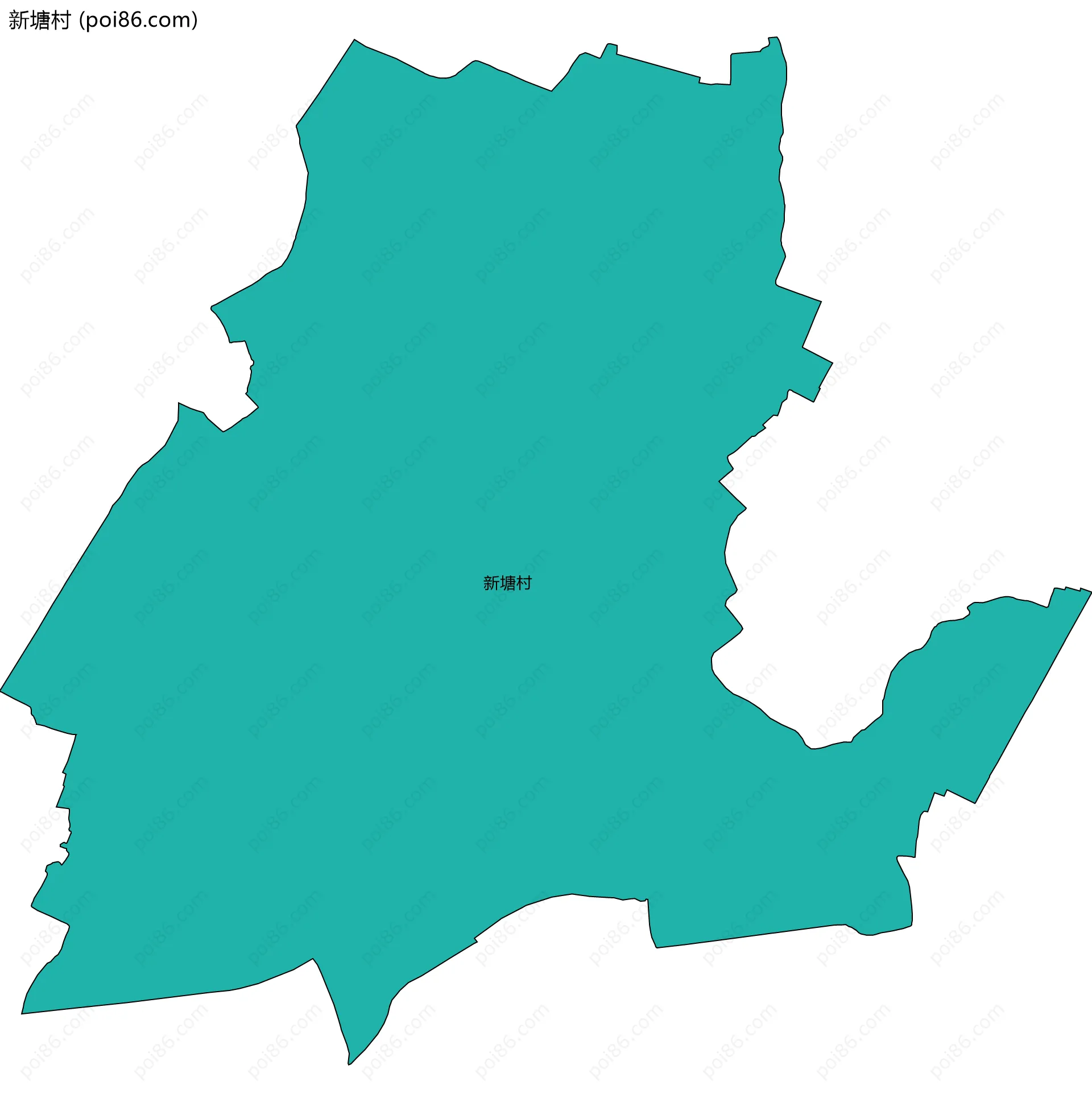 新塘村边界地图