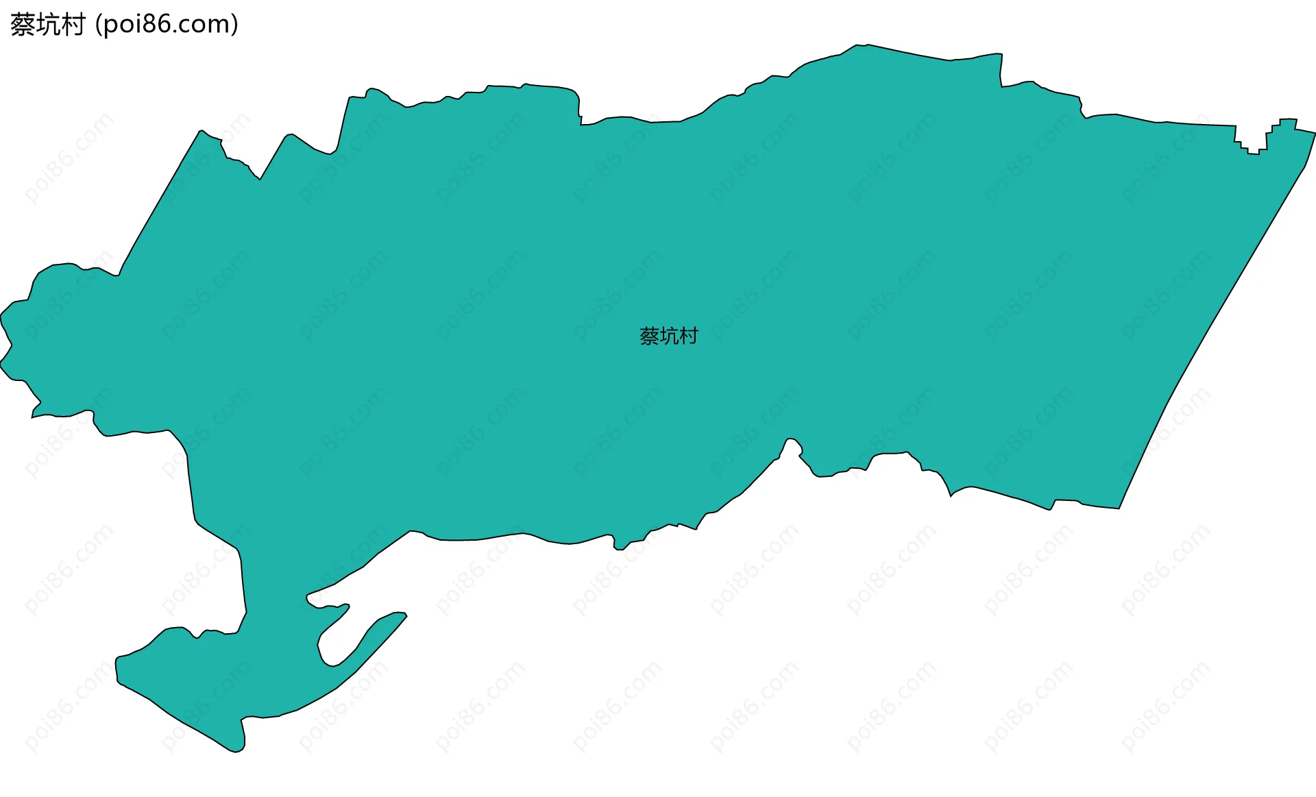 蔡坑村边界地图