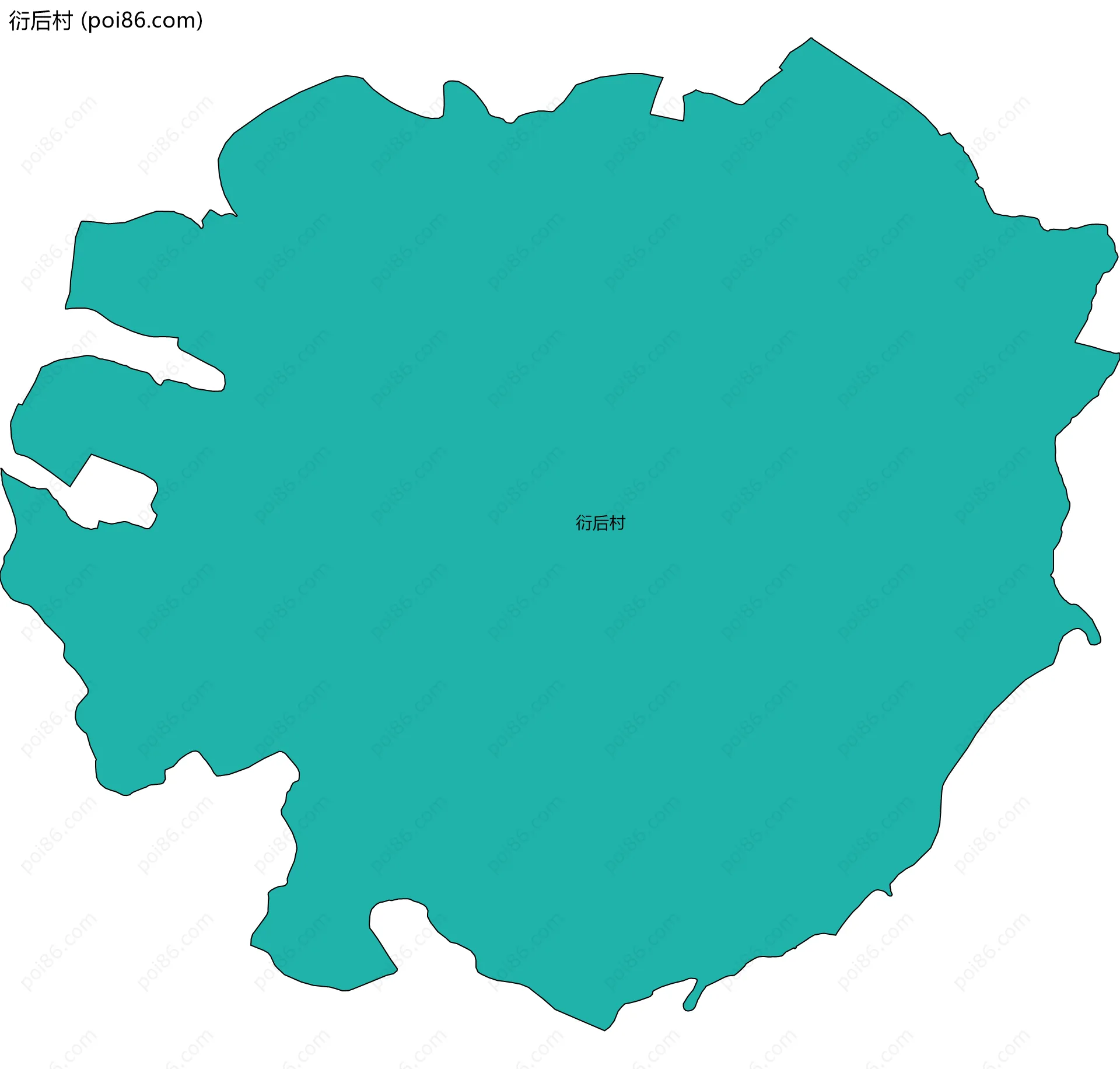 衍后村边界地图