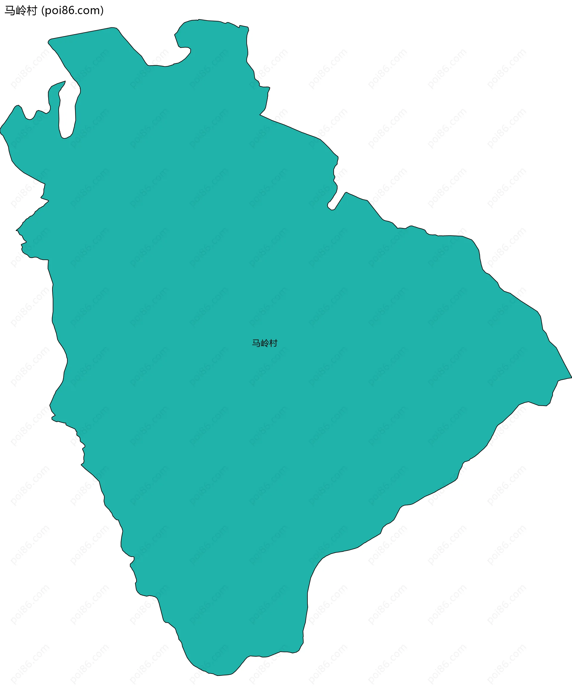 马岭村边界地图