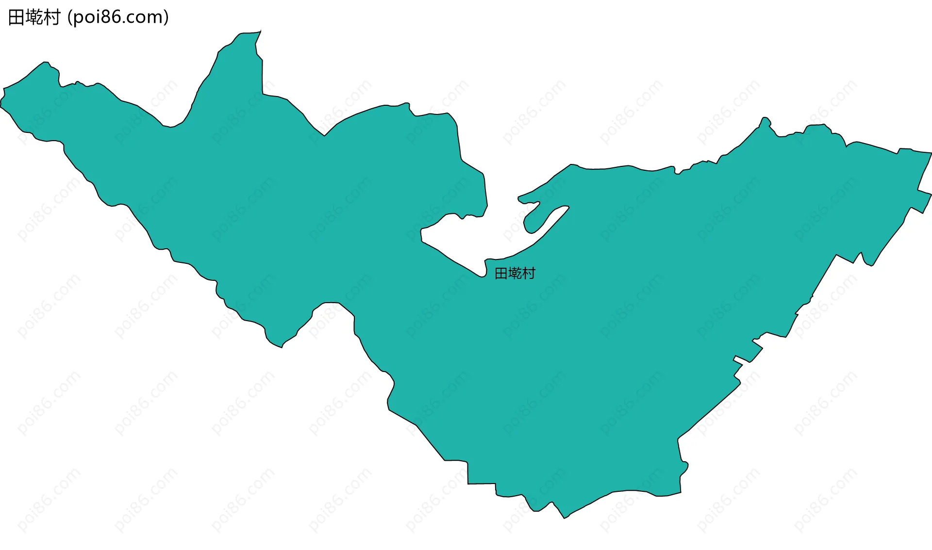 田墘村边界地图