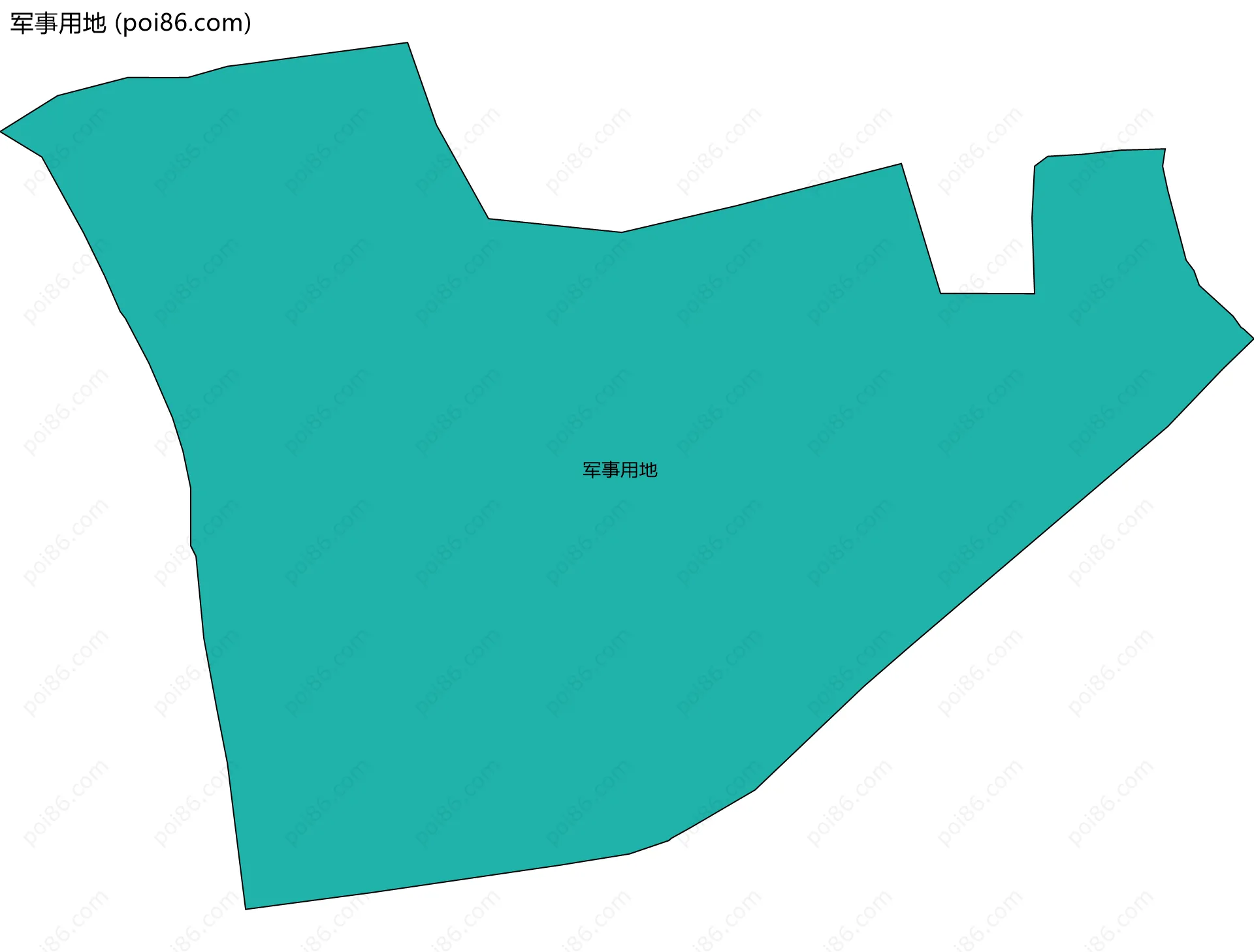 军事用地边界地图