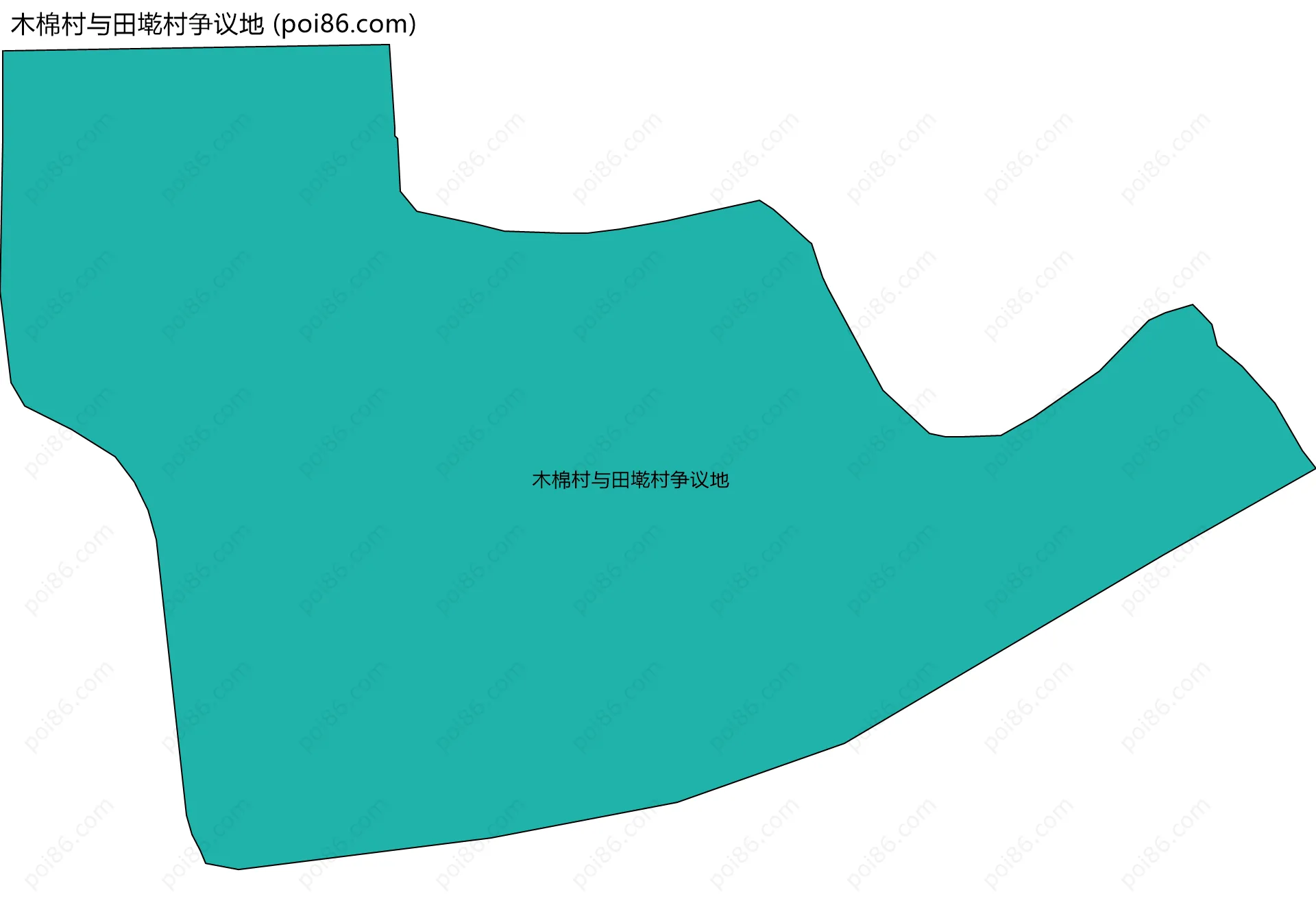 木棉村与田墘村争议地边界地图