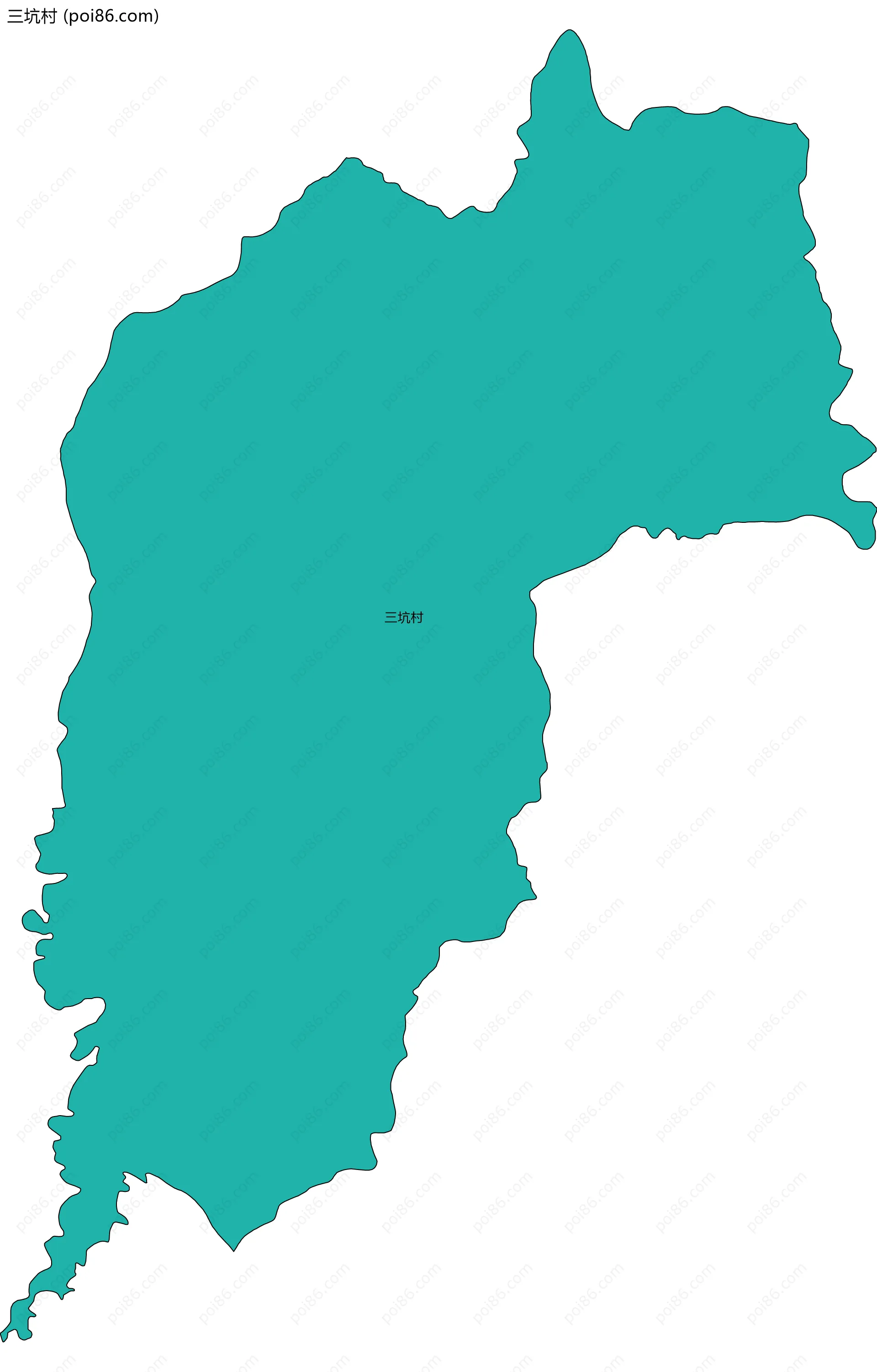 三坑村边界地图