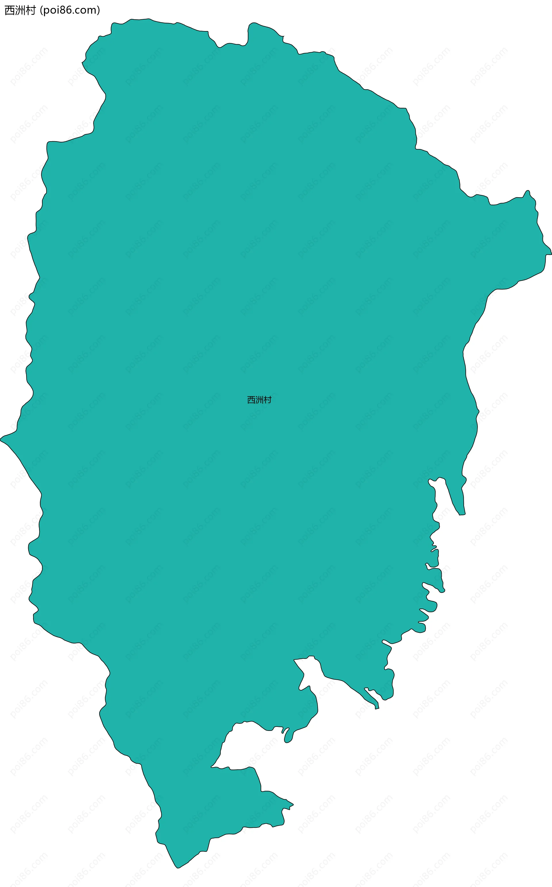 西洲村边界地图