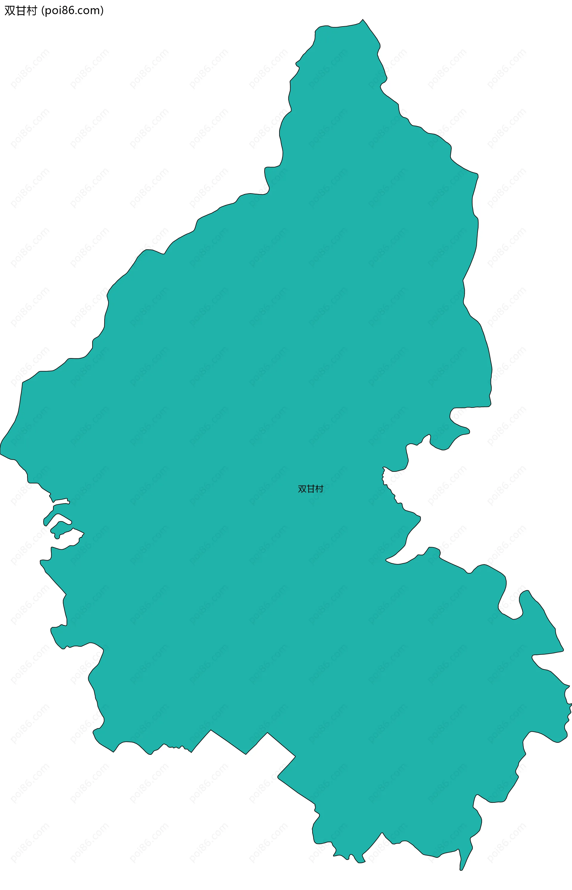 双甘村边界地图