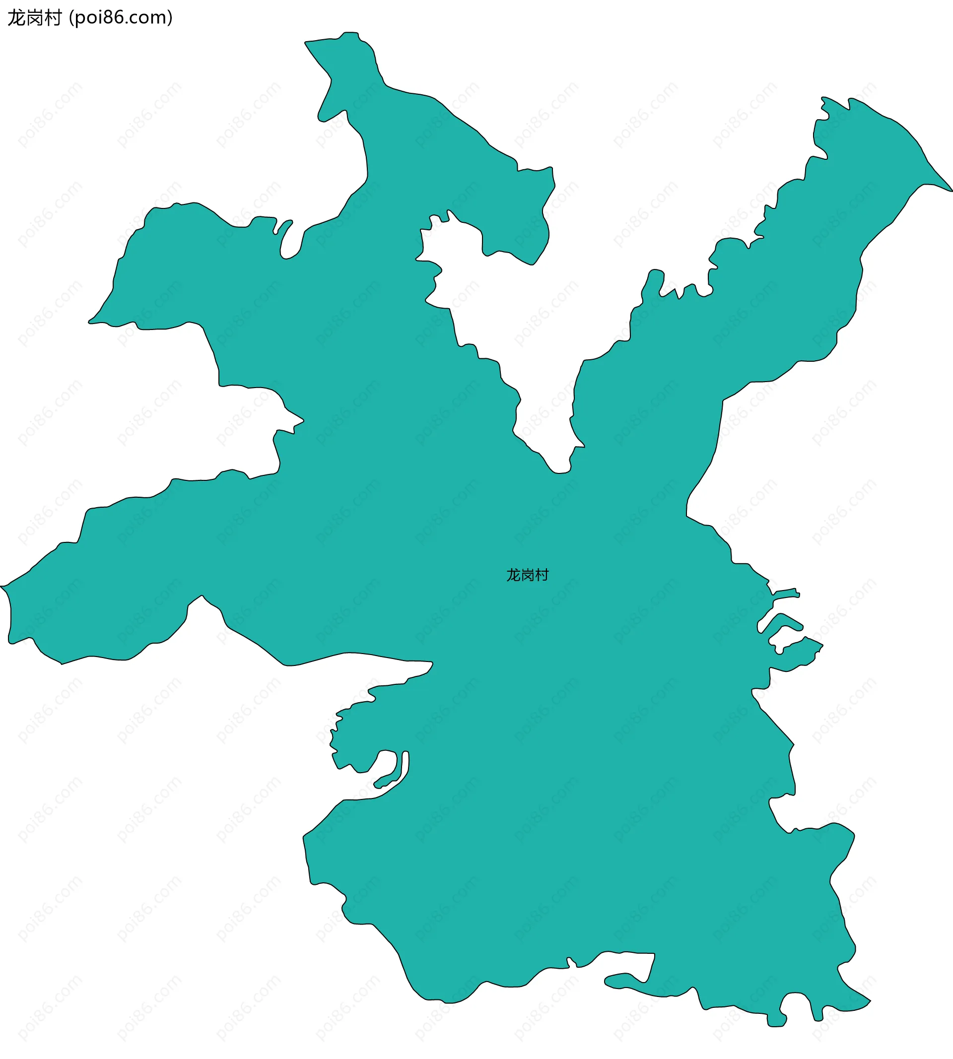 龙岗村边界地图