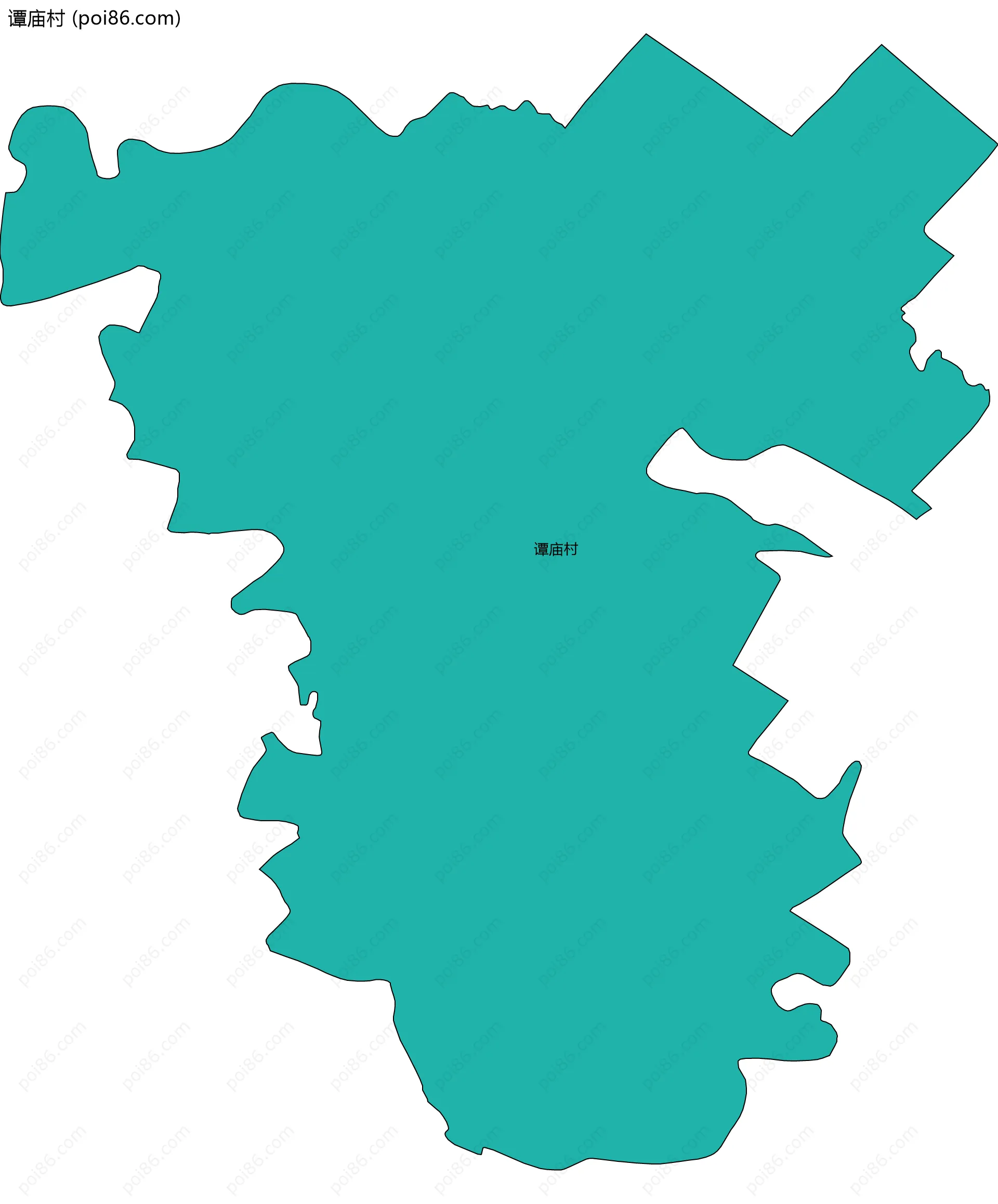 谭庙村边界地图