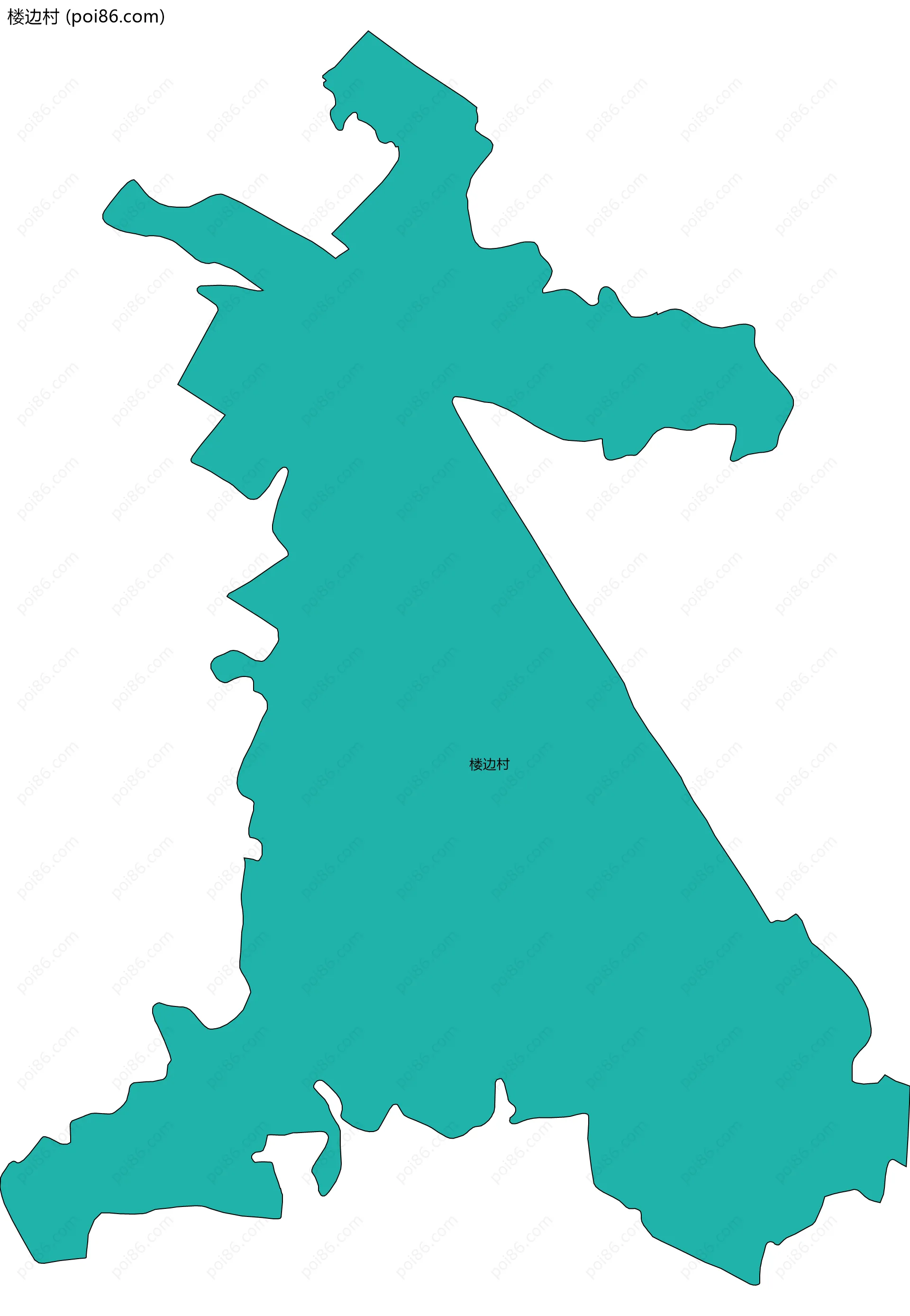 楼边村边界地图