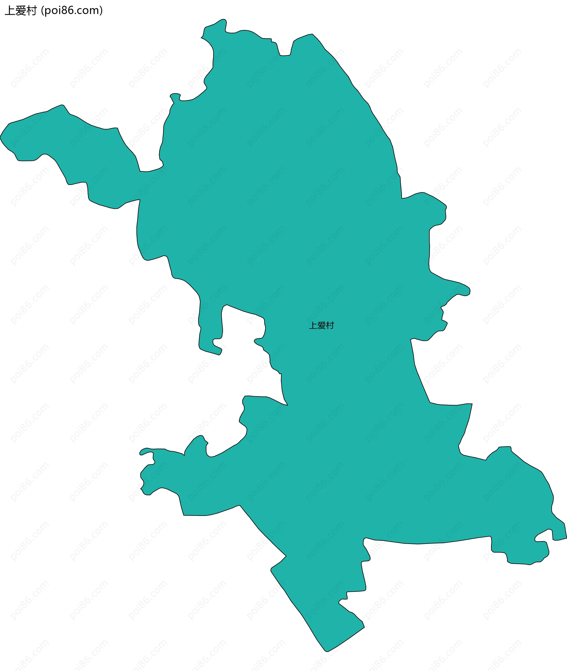 上爱村边界地图