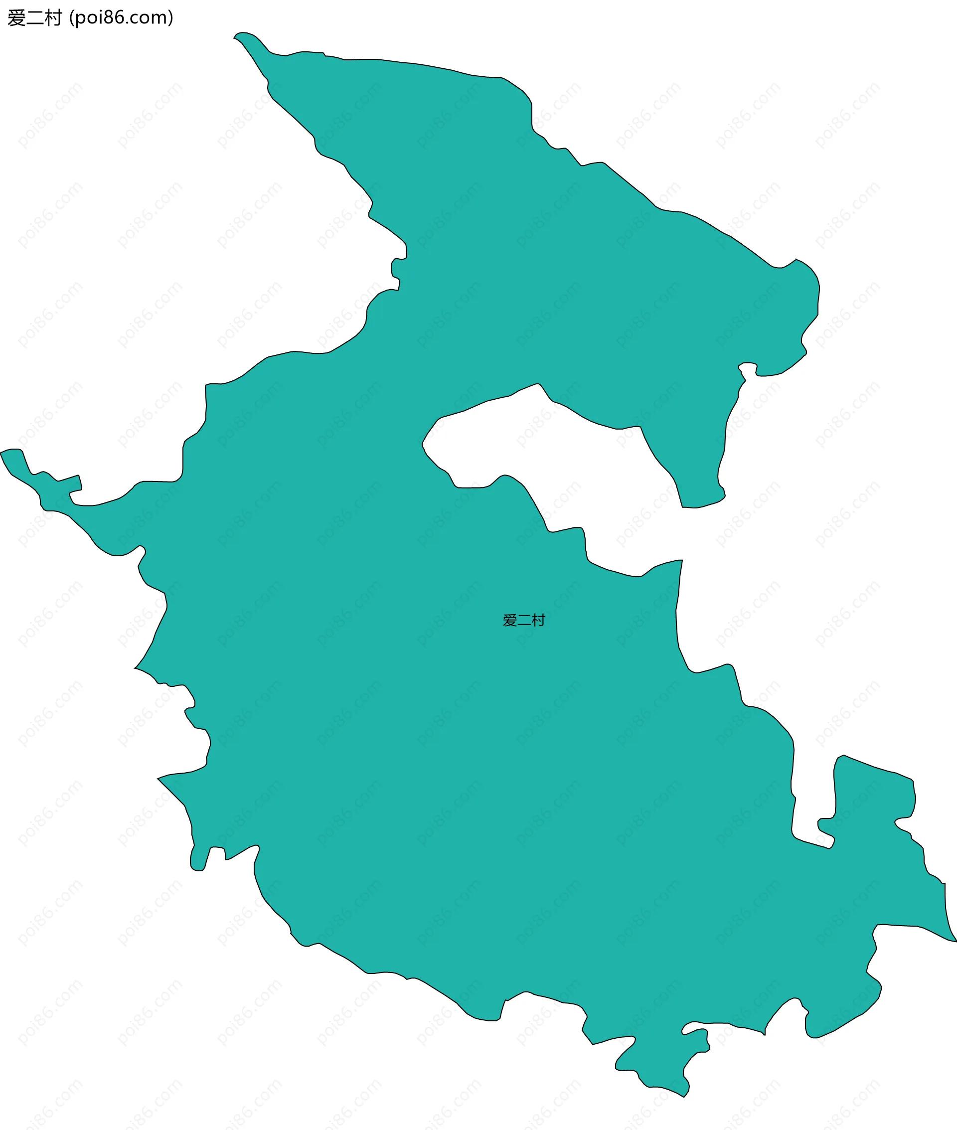 爱二村边界地图