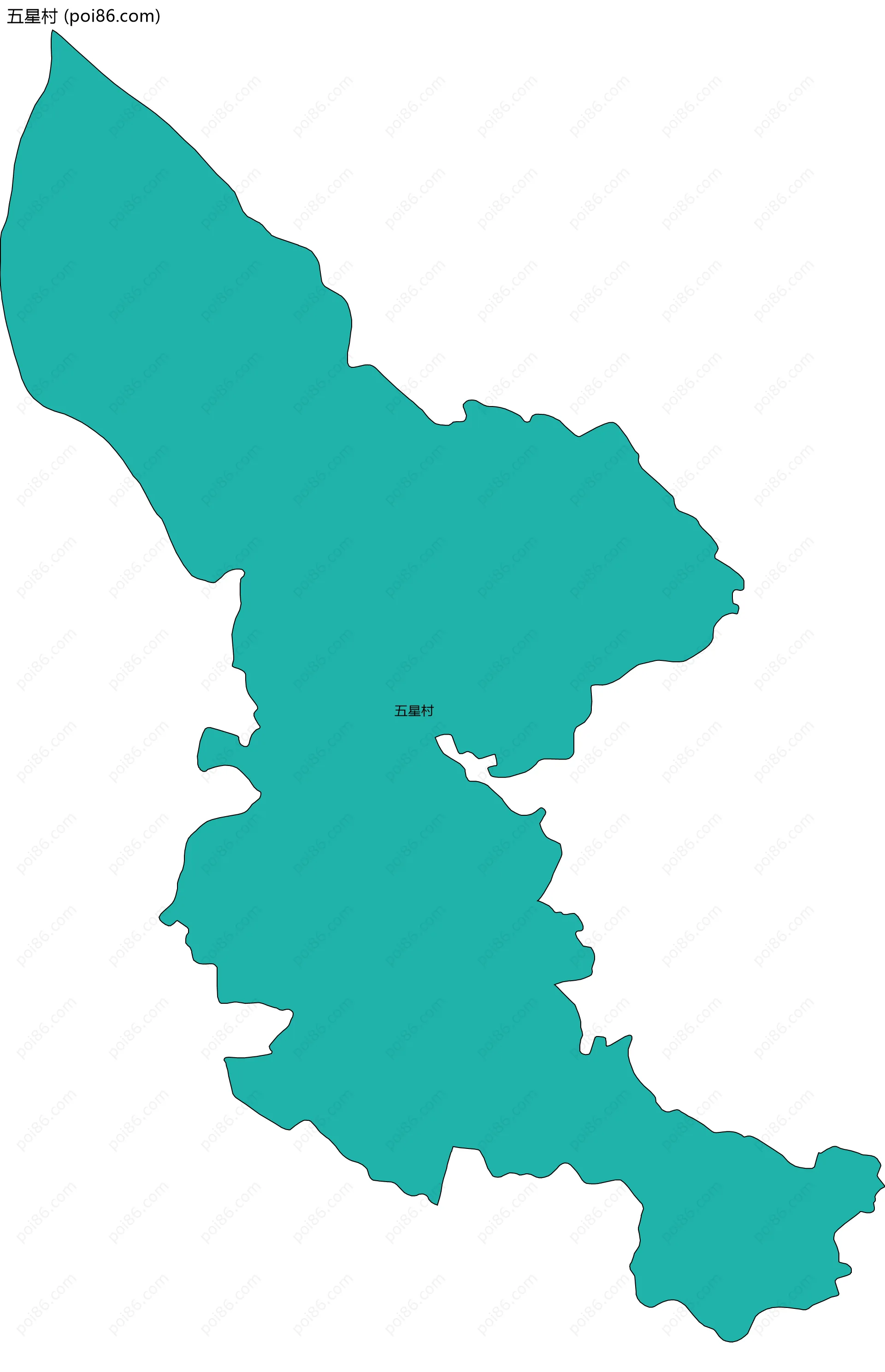 五星村边界地图