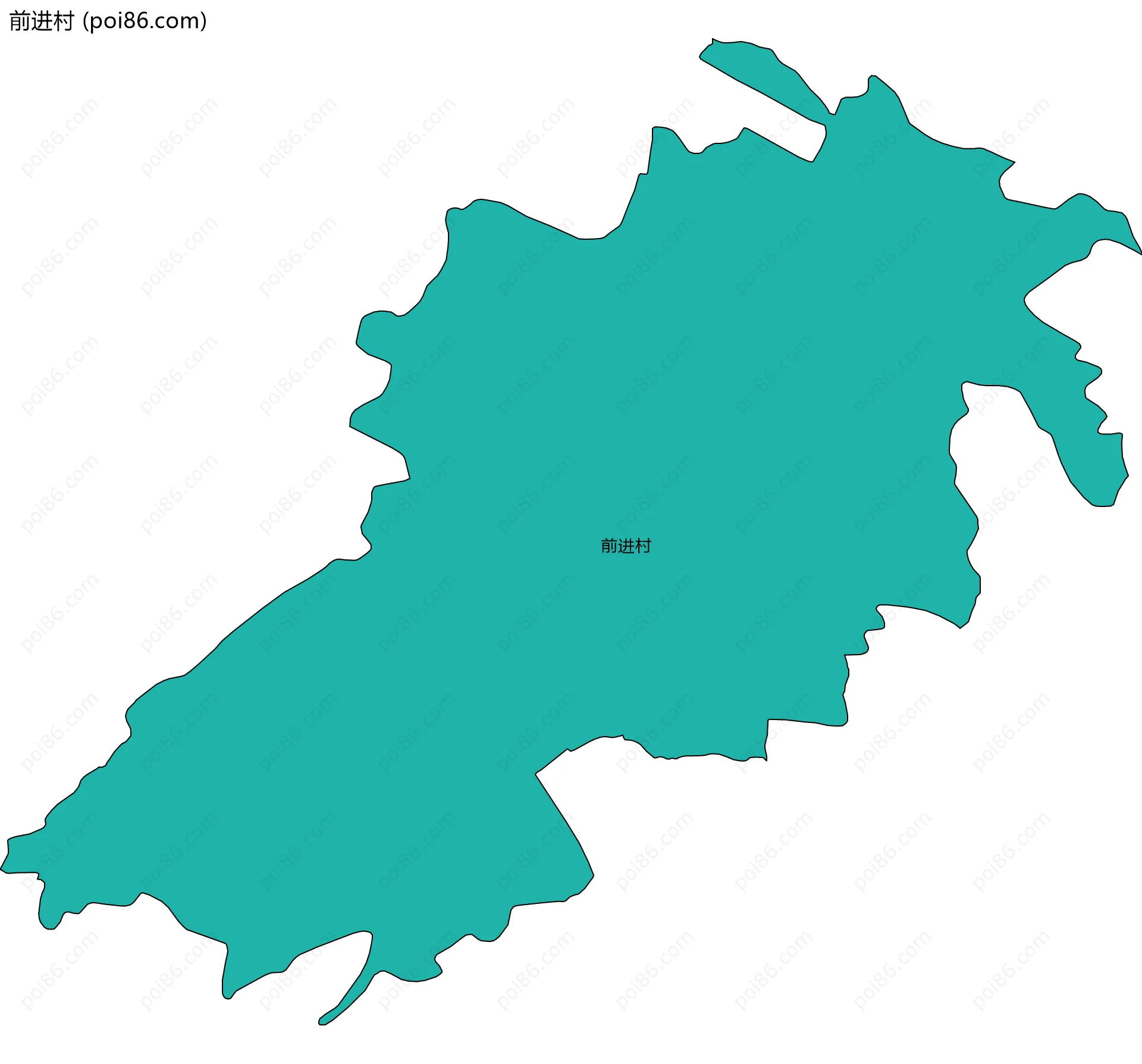 前进村边界地图