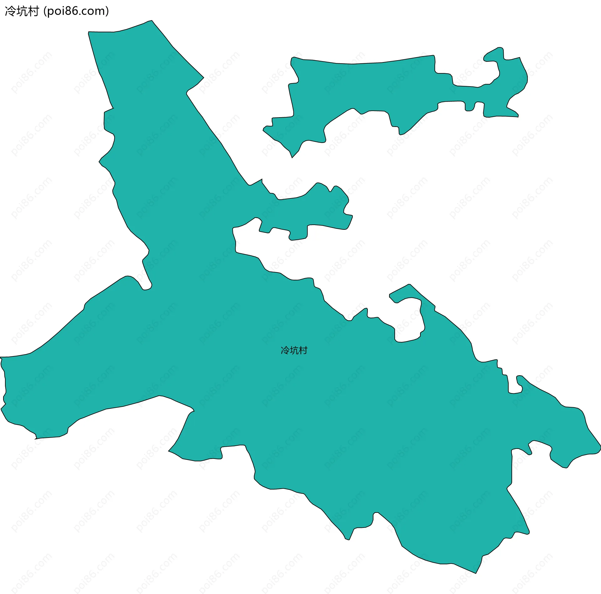 冷坑村边界地图