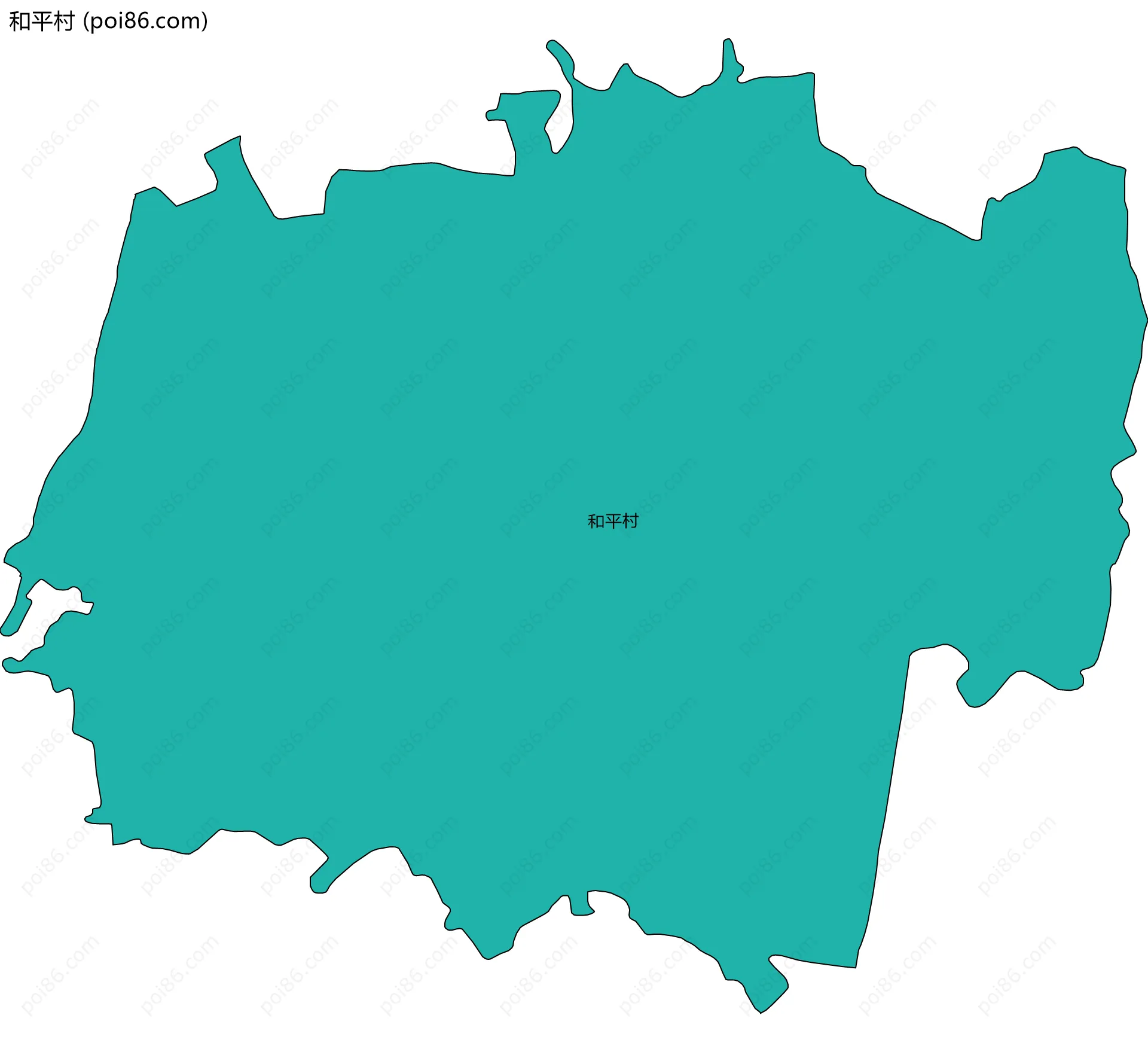 和平村边界地图