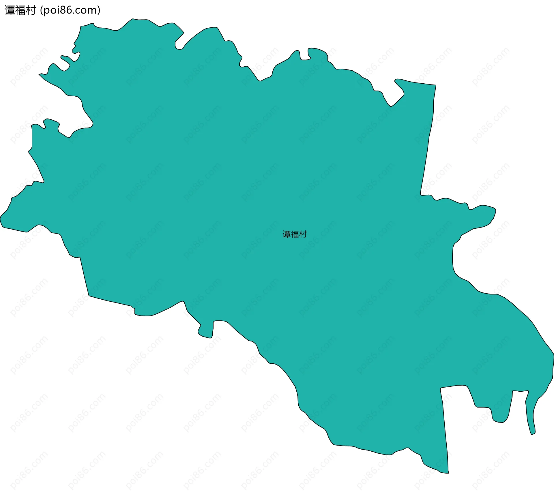 谭福村边界地图