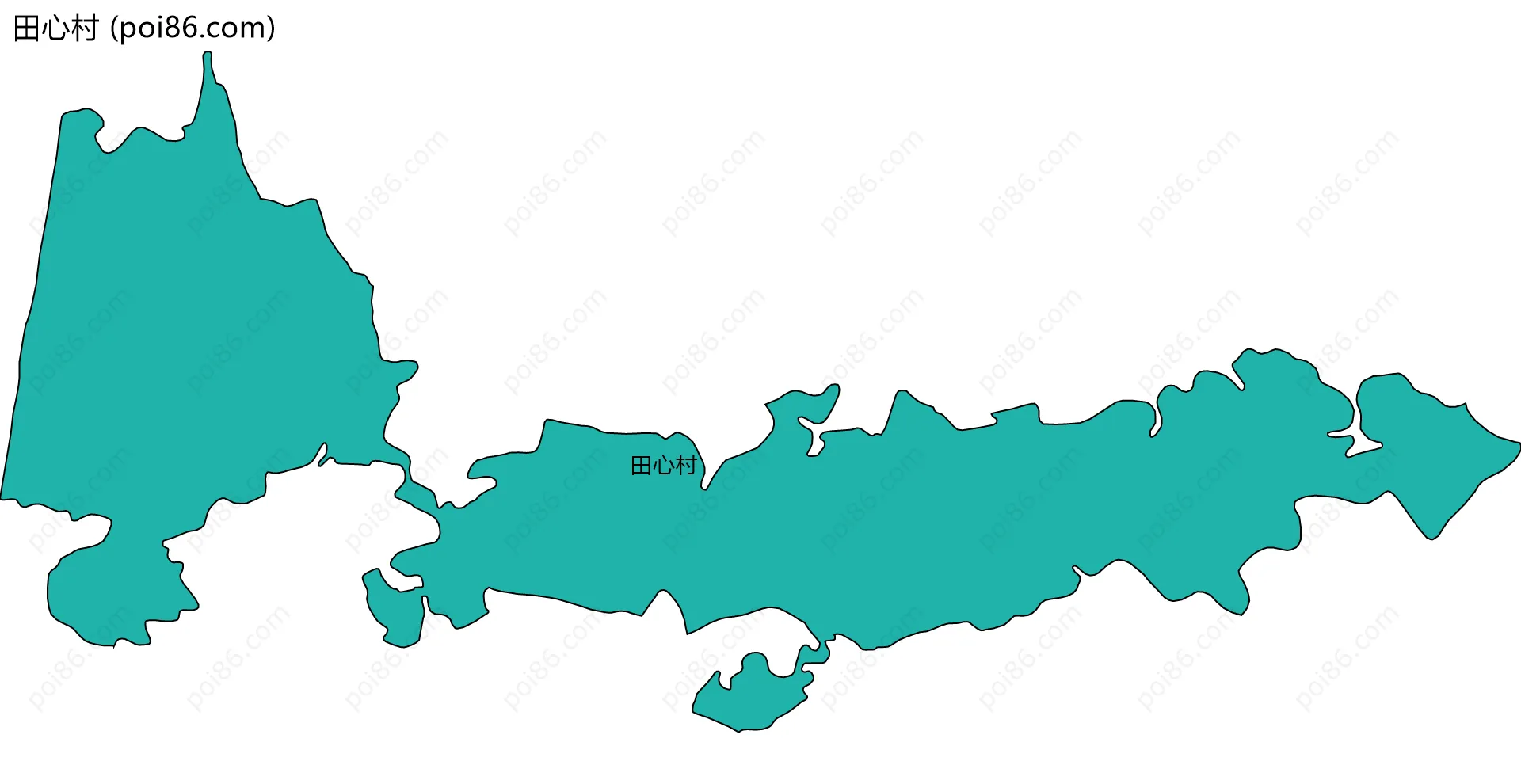 田心村边界地图