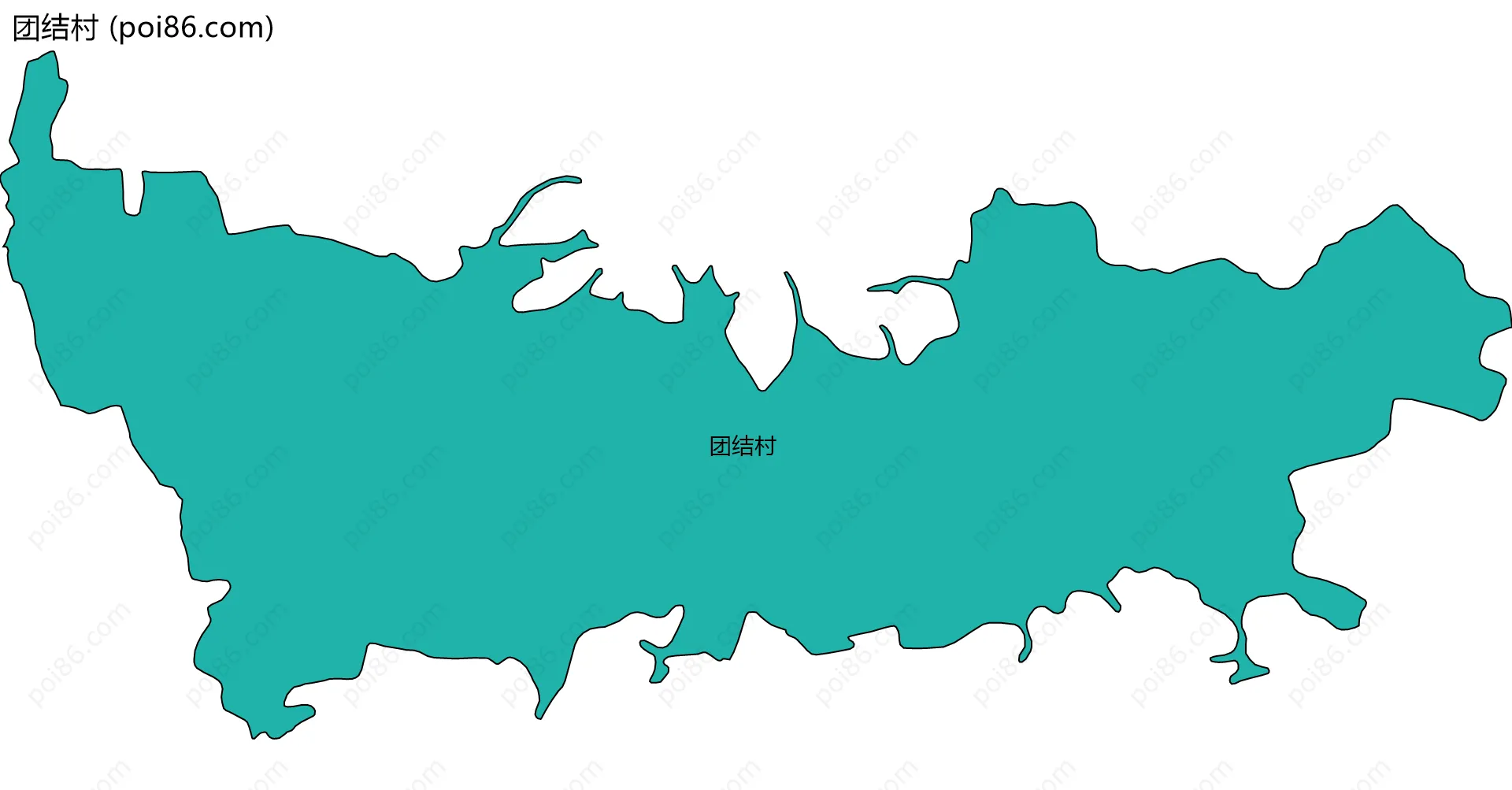 团结村边界地图