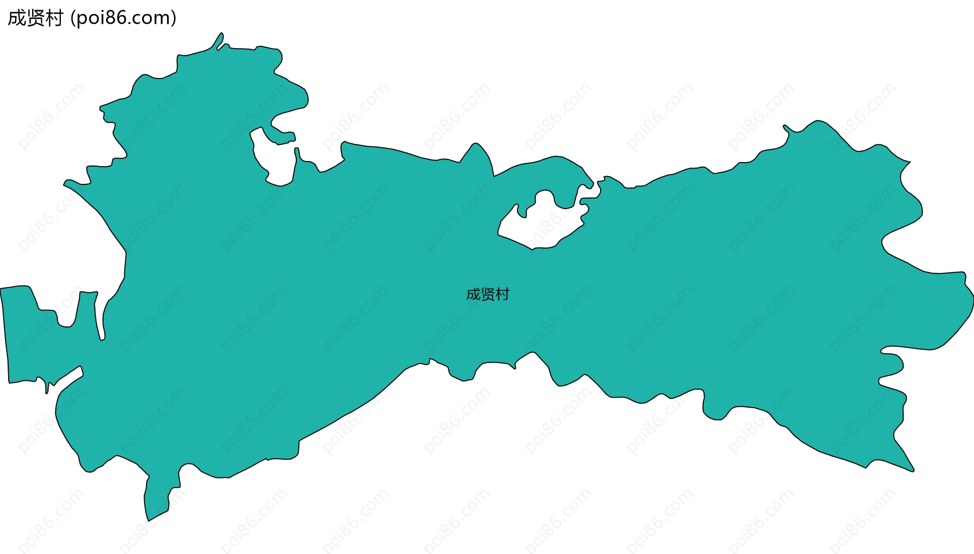 成贤村边界地图