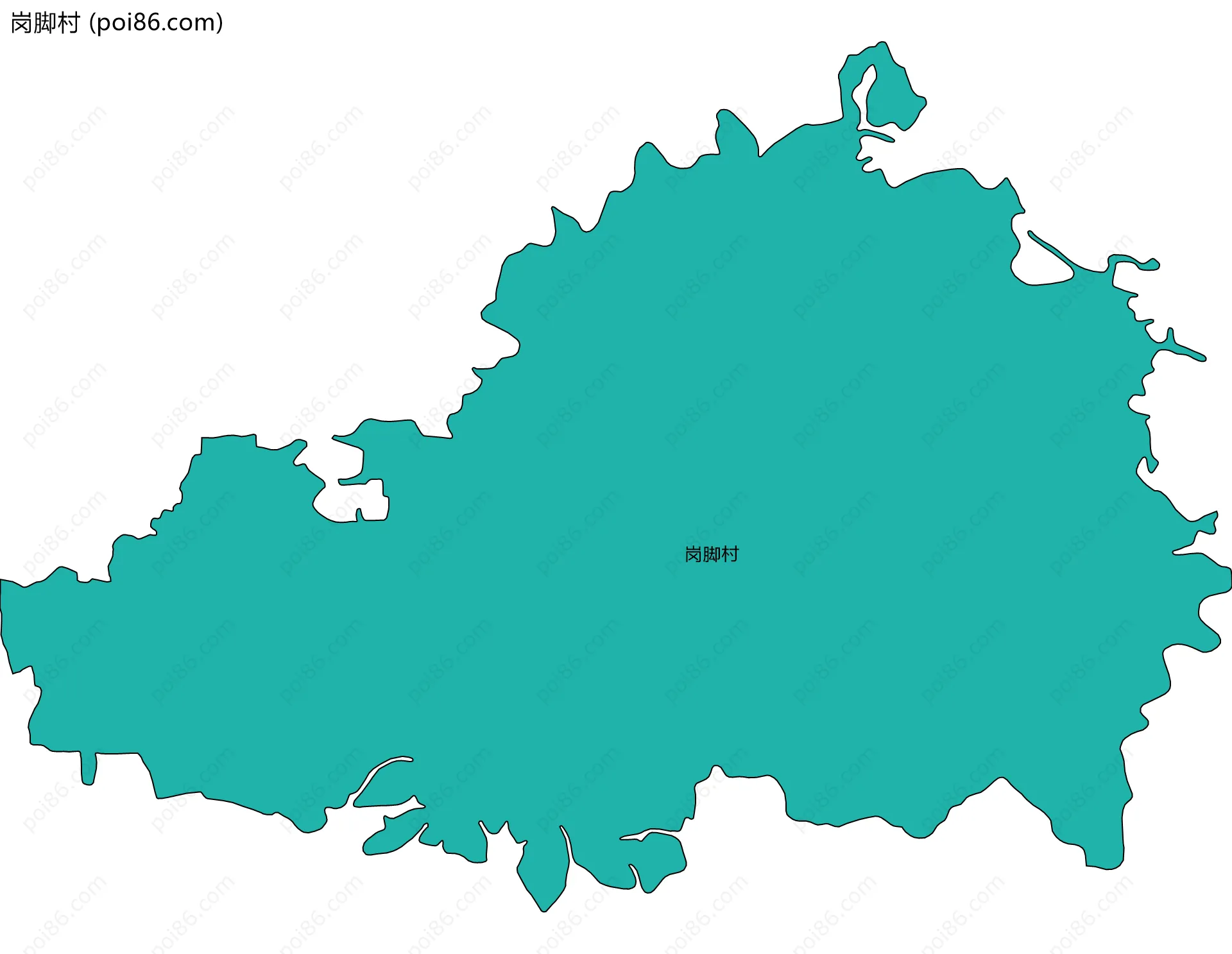 岗脚村边界地图
