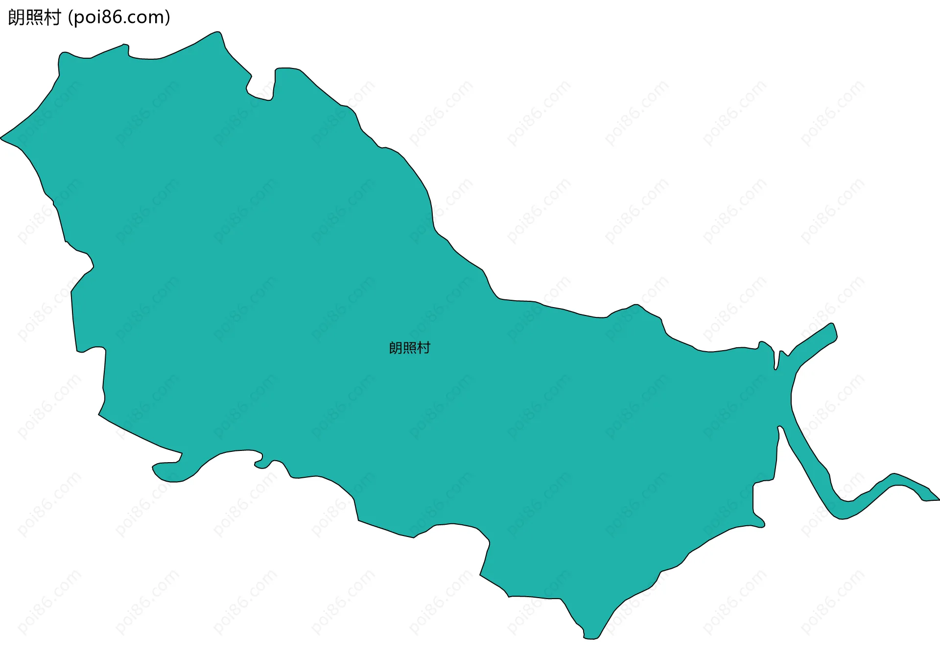 朗照村边界地图