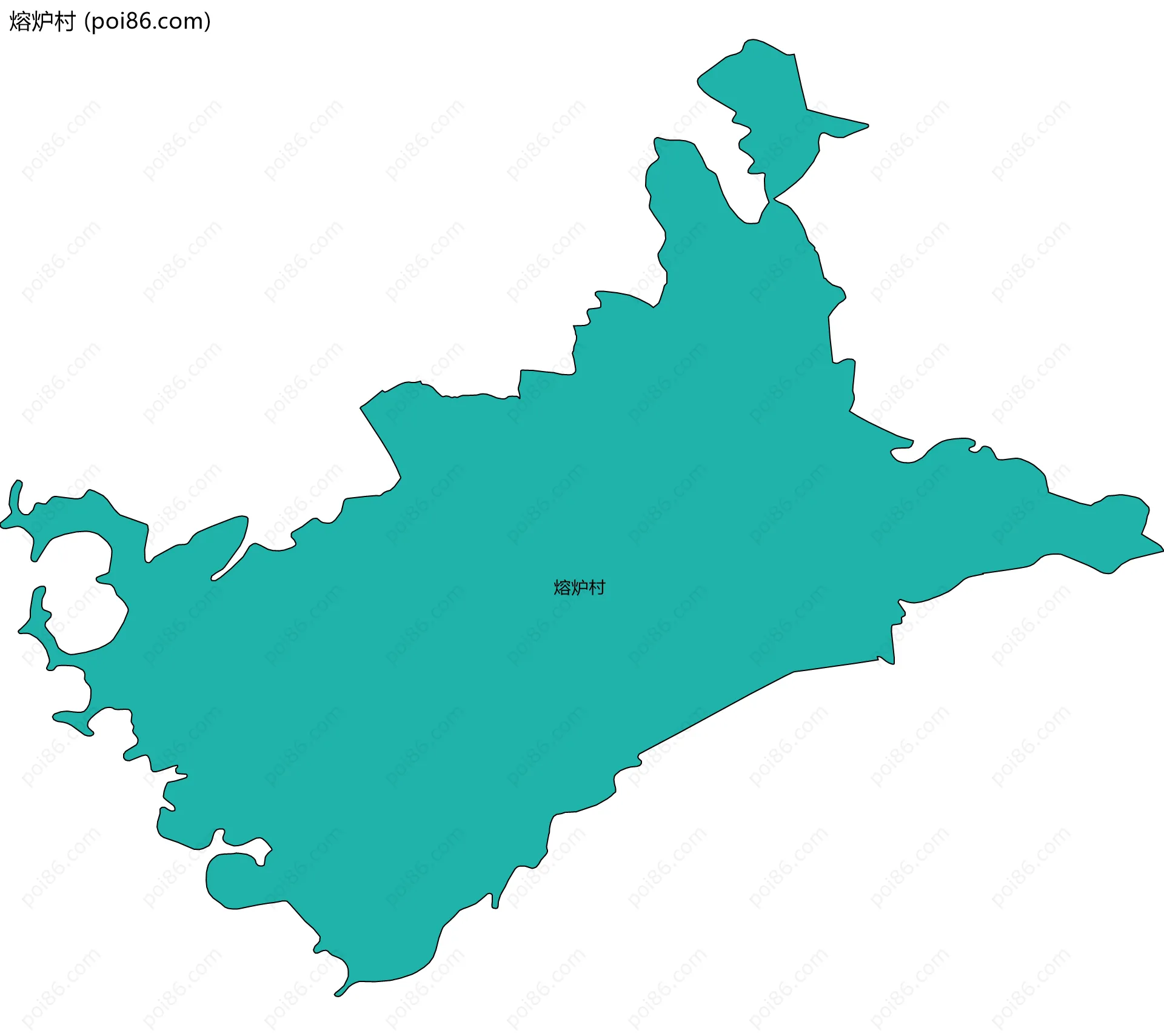 熔炉村边界地图