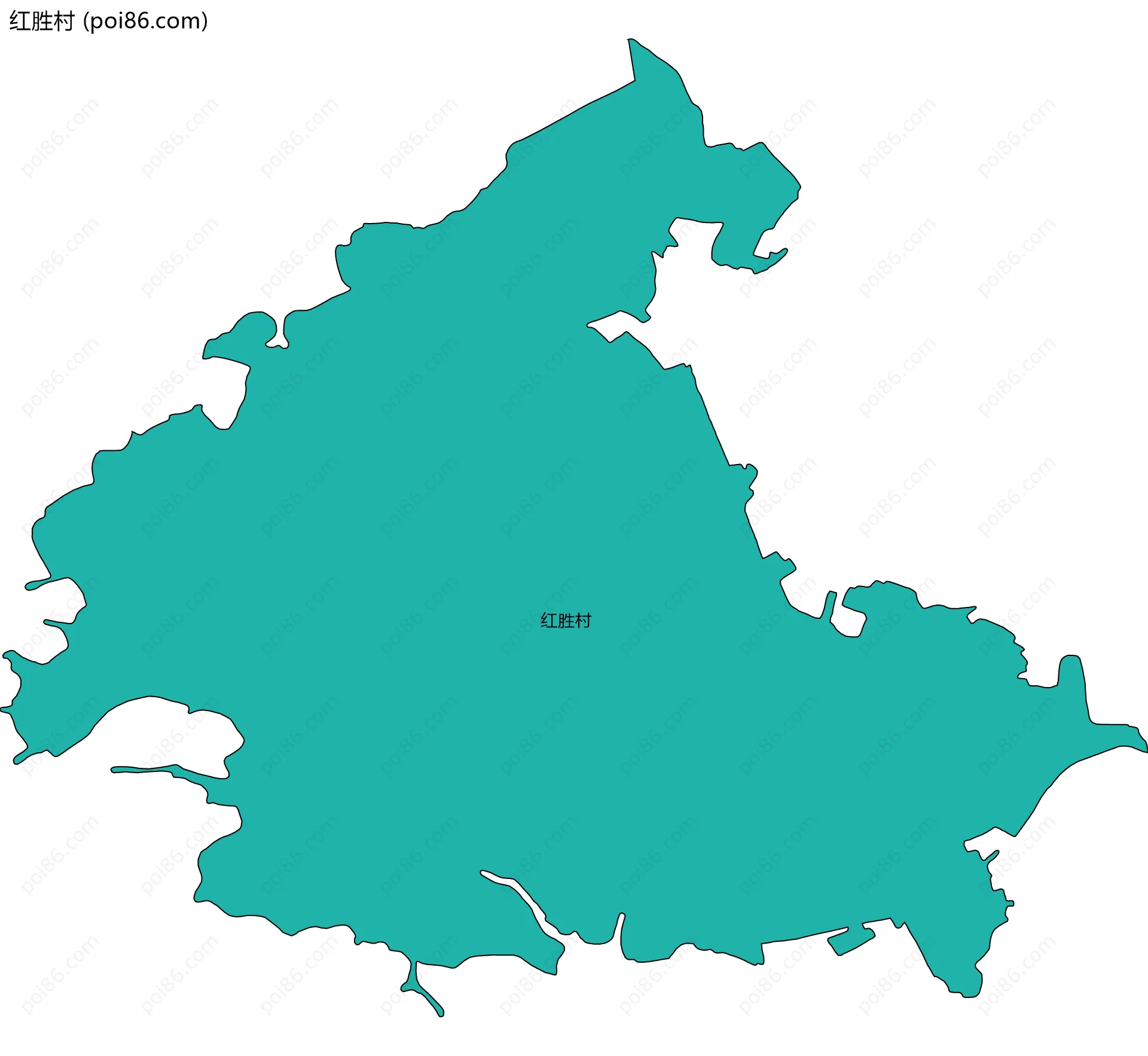 红胜村边界地图