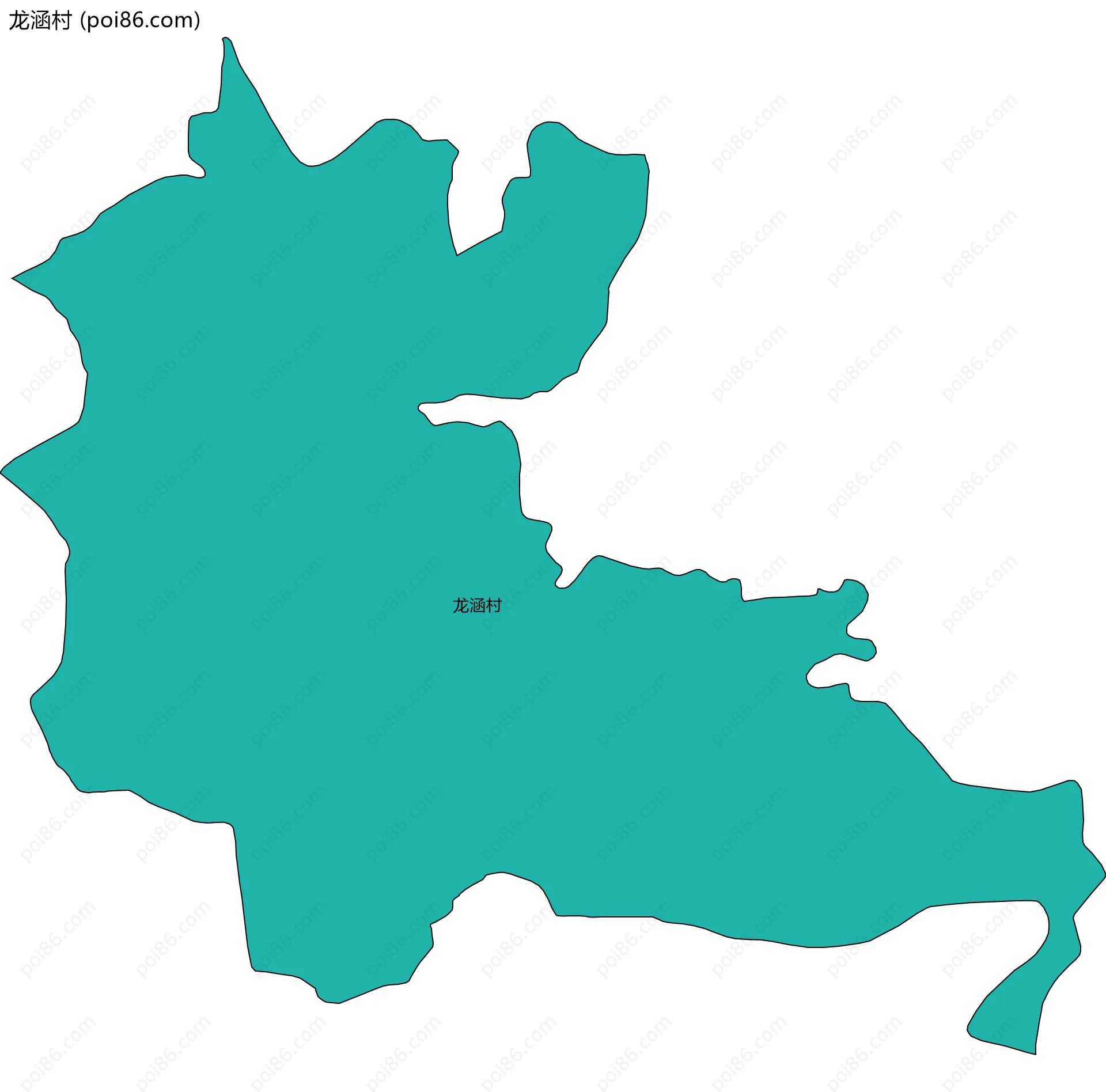 龙涵村边界地图