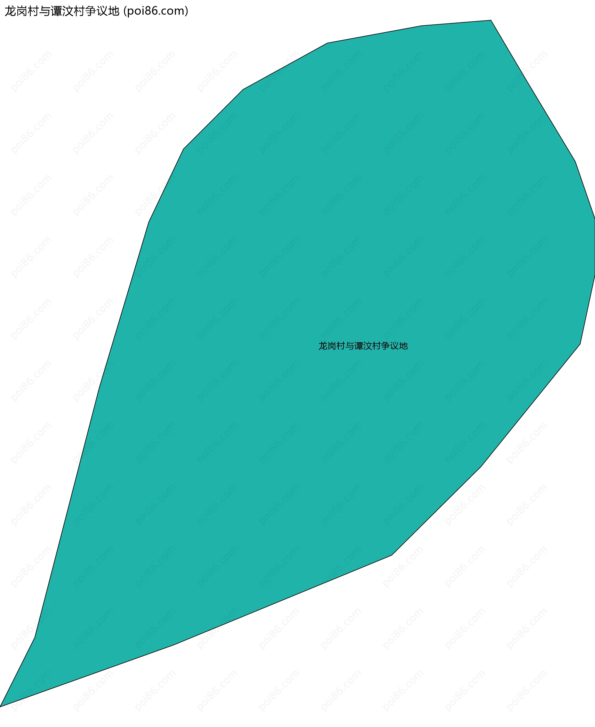 龙岗村与谭汶村争议地边界地图