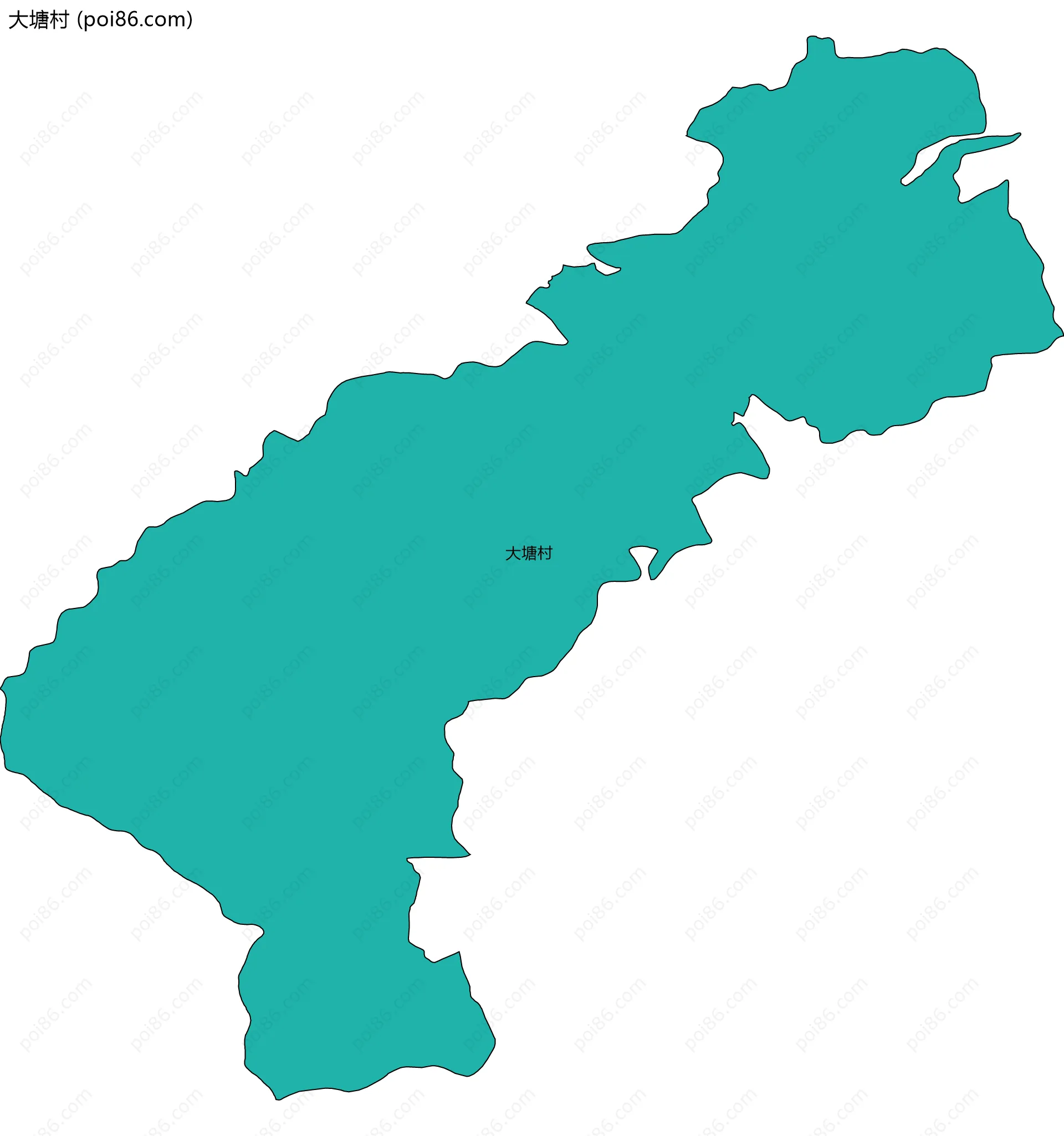 大塘村边界地图