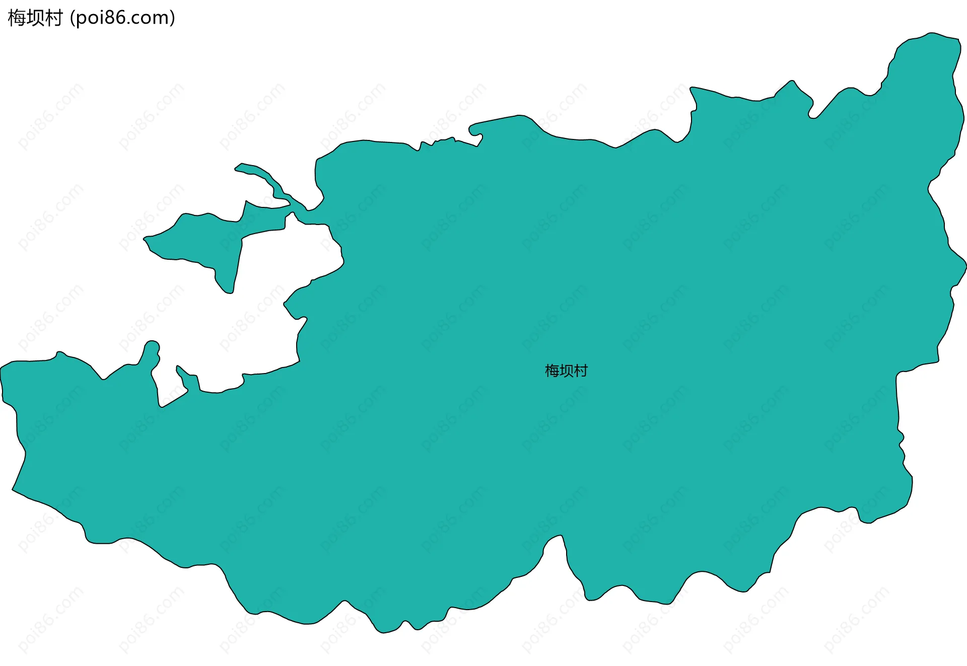 梅坝村边界地图