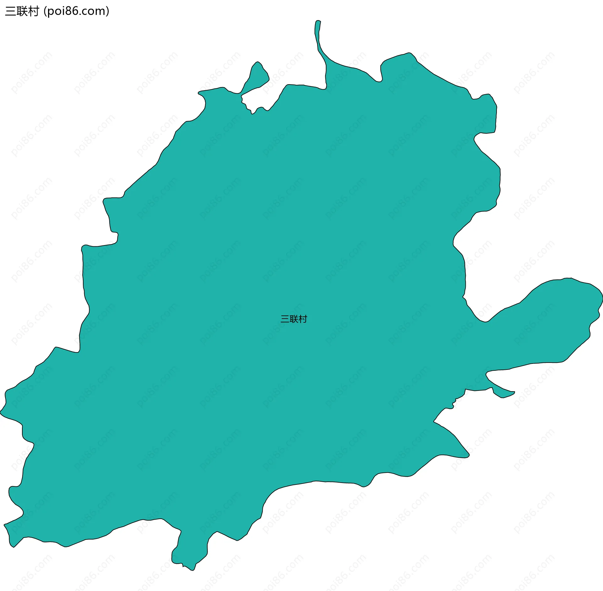 三联村边界地图