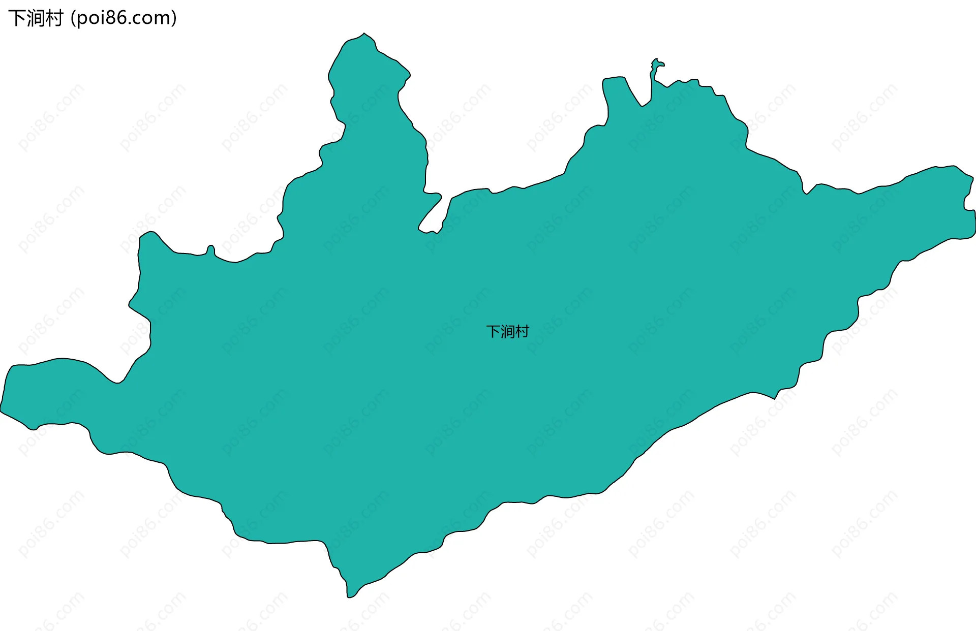 下涧村边界地图