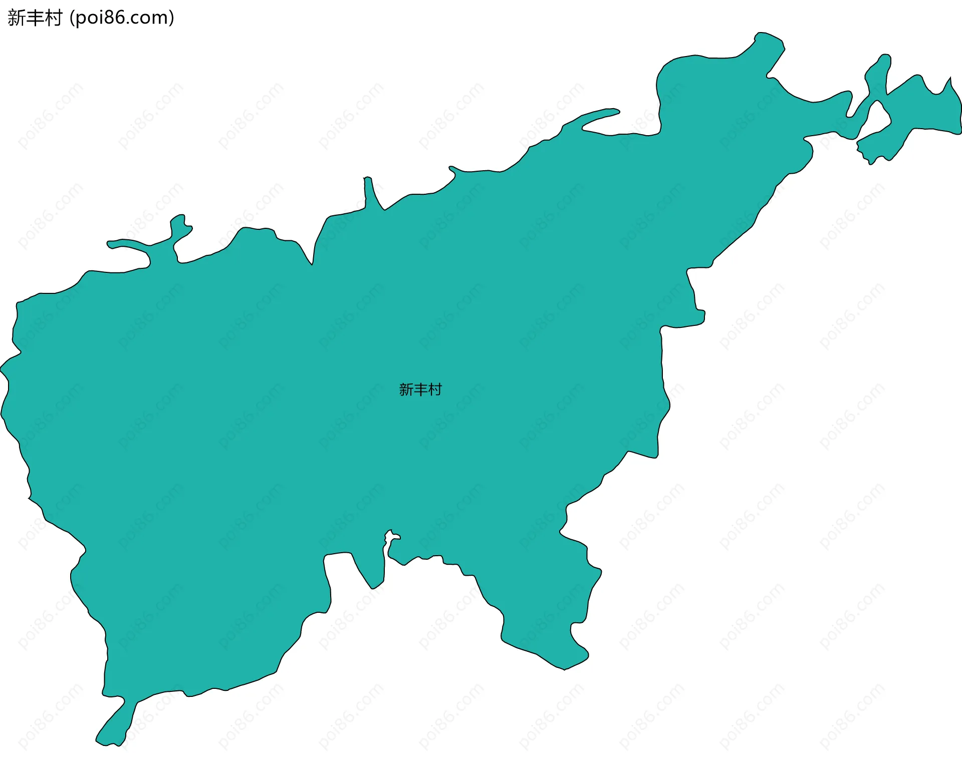 新丰村边界地图