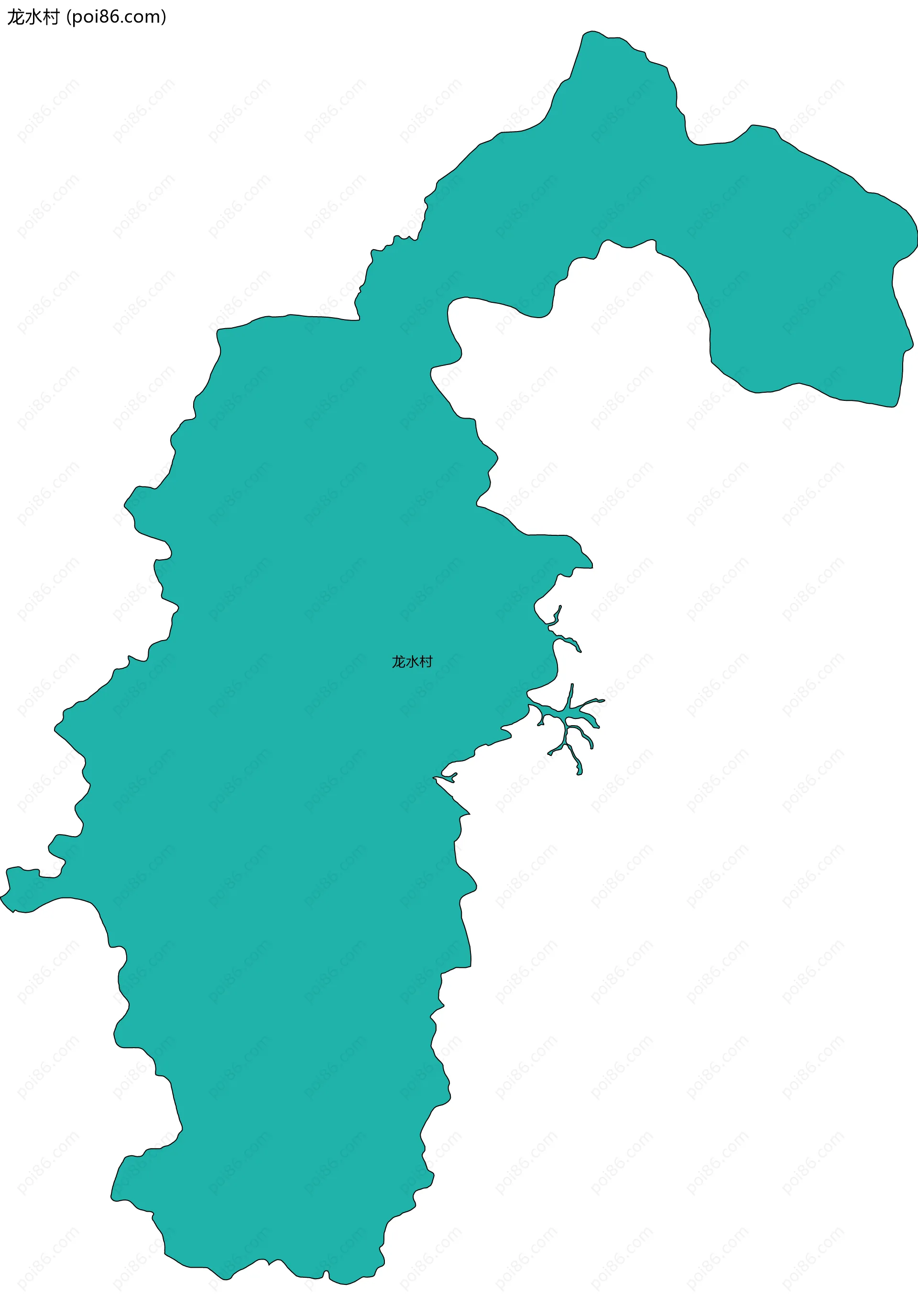 龙水村边界地图